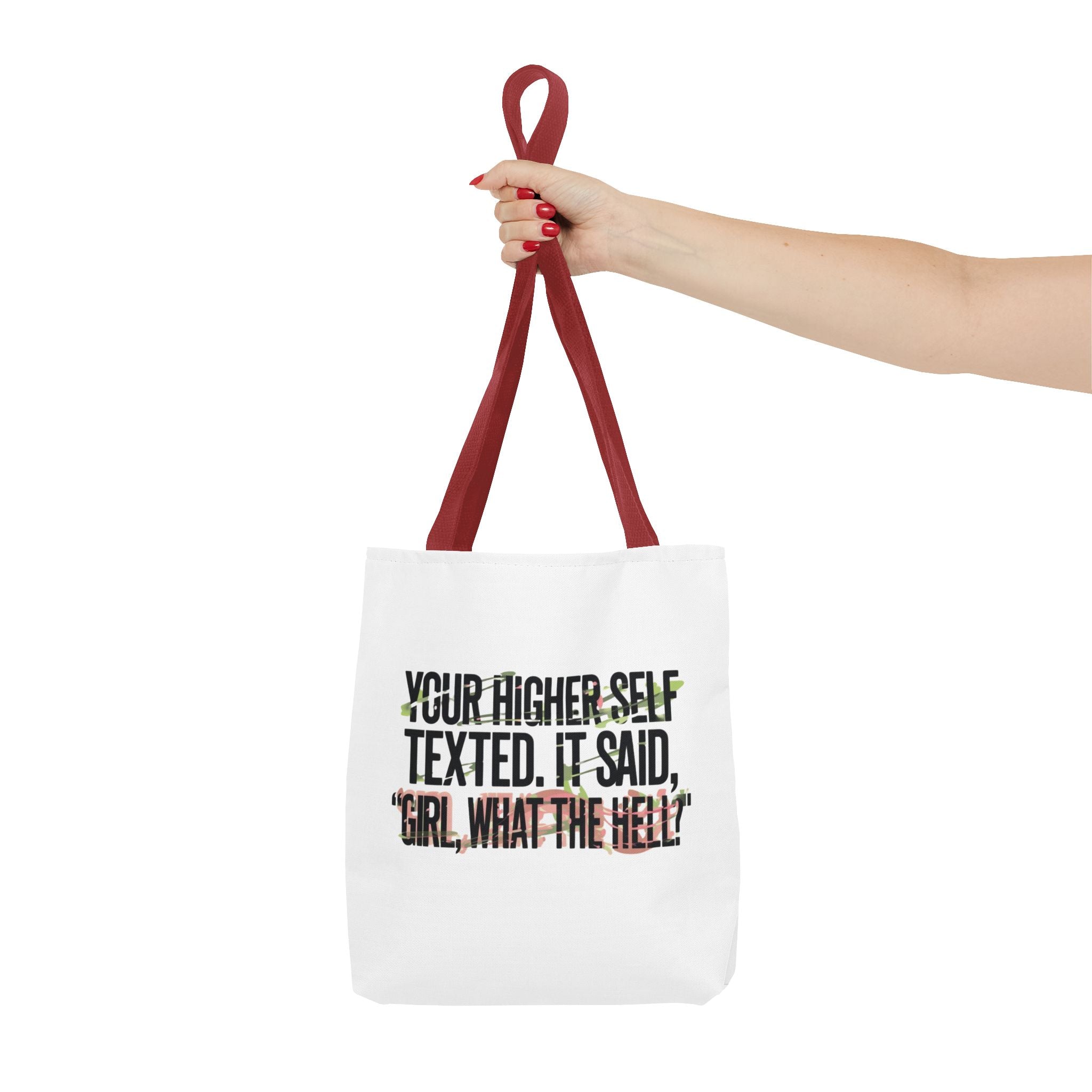 Vibrant Tote Bag - Your Higher Self Texted, Chic Accessory, Gift for Her, Inspirational, Everyday Use, Shopping Bag