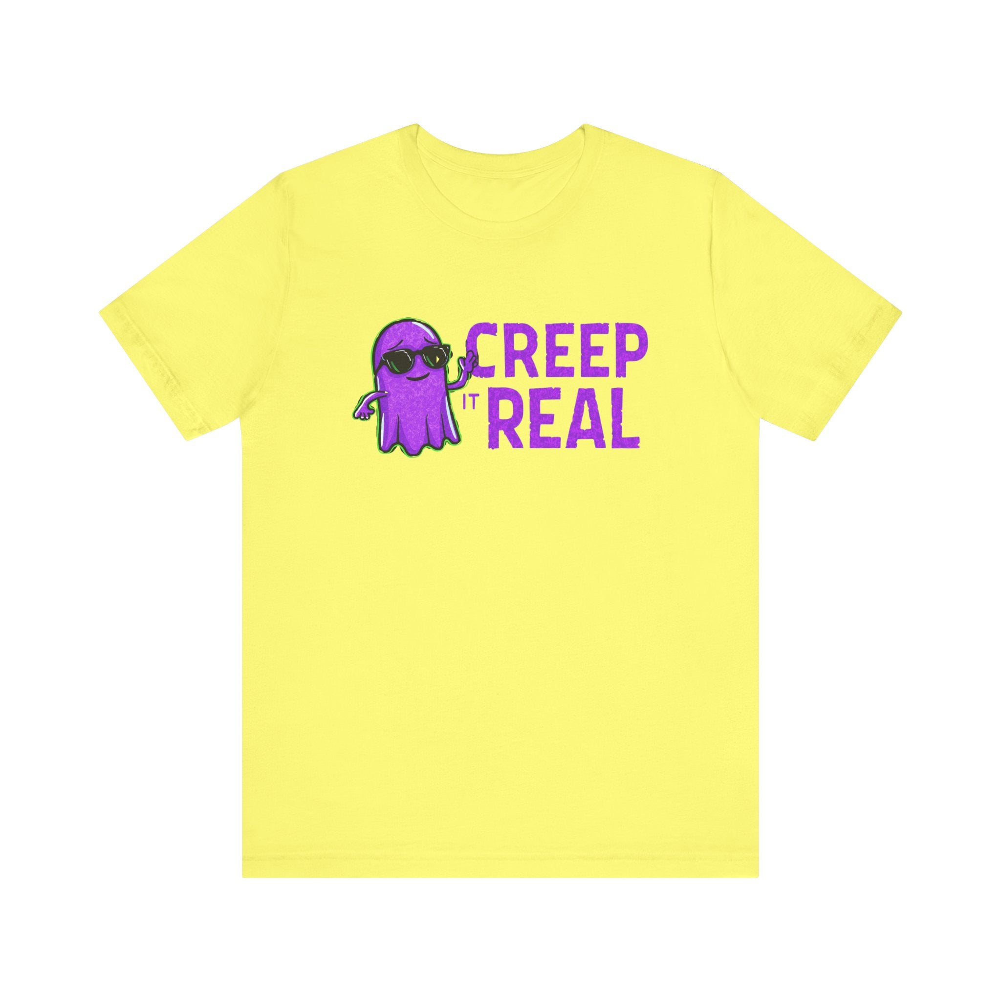 Creep It Real Ghost Tee, Halloween Shirt, Funny Tee, Unisex Casual Wear, Gift for Ghost Lovers