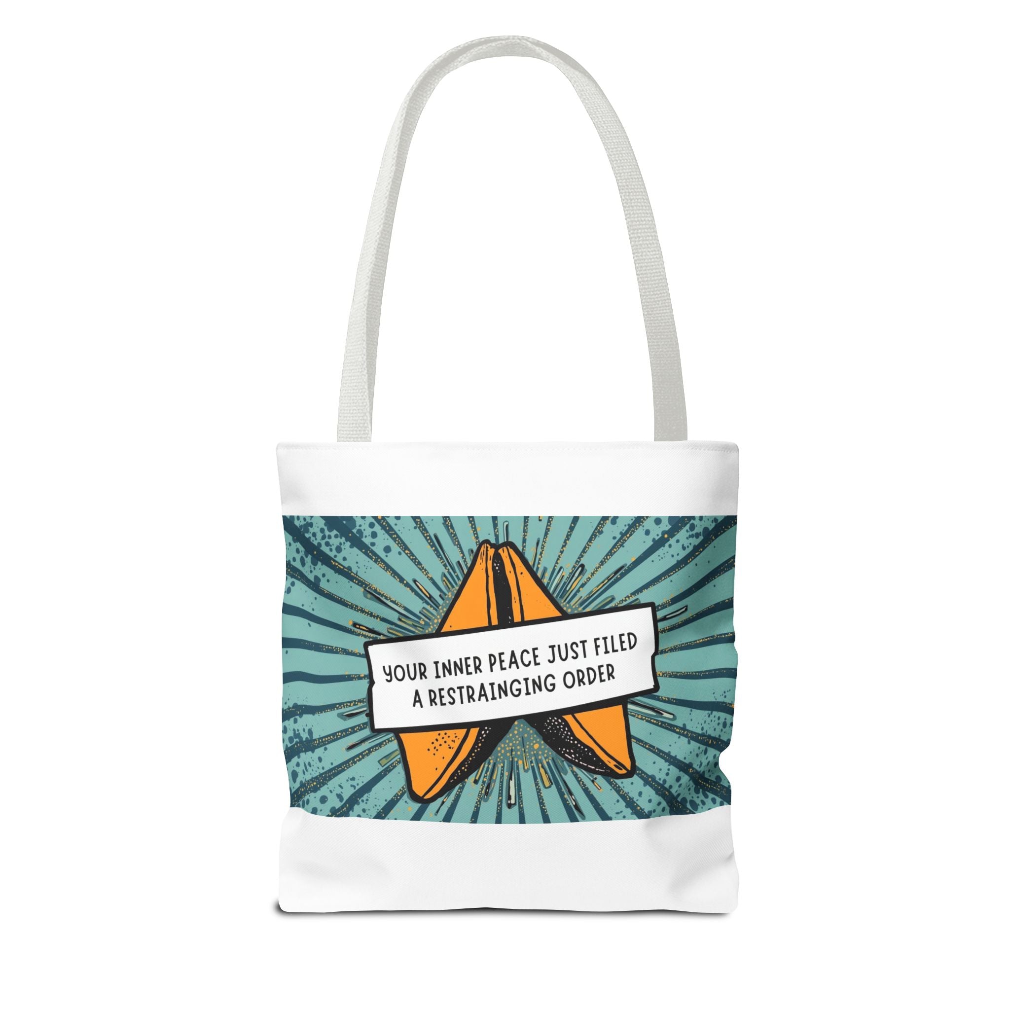 Funny Quote Tote Bag, Humorous Shopping Bag, Gift for Friends, Tote with Restraining Order Theme, Sassy Reusable Bag
