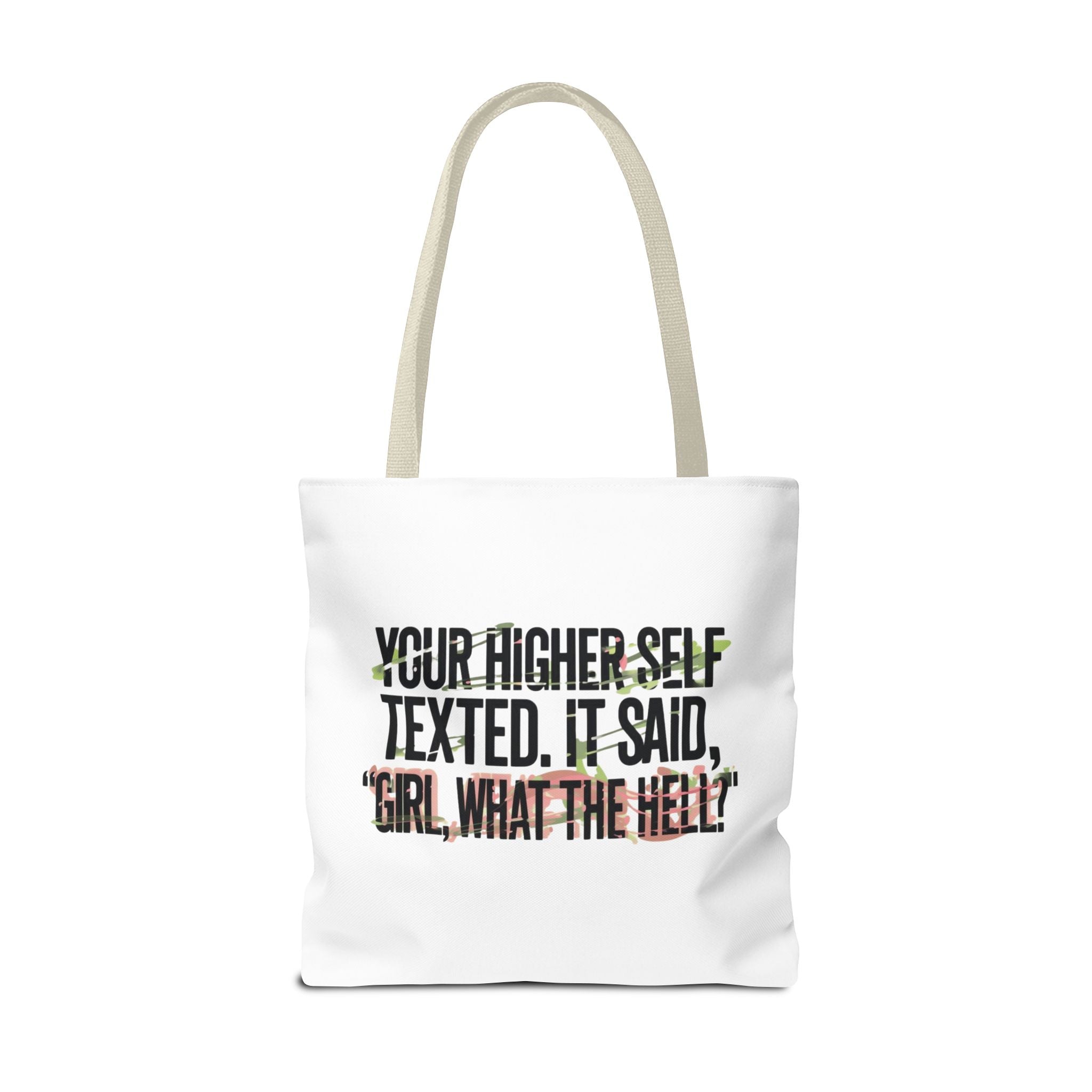 Vibrant Tote Bag - Your Higher Self Texted, Chic Accessory, Gift for Her, Inspirational, Everyday Use, Shopping Bag
