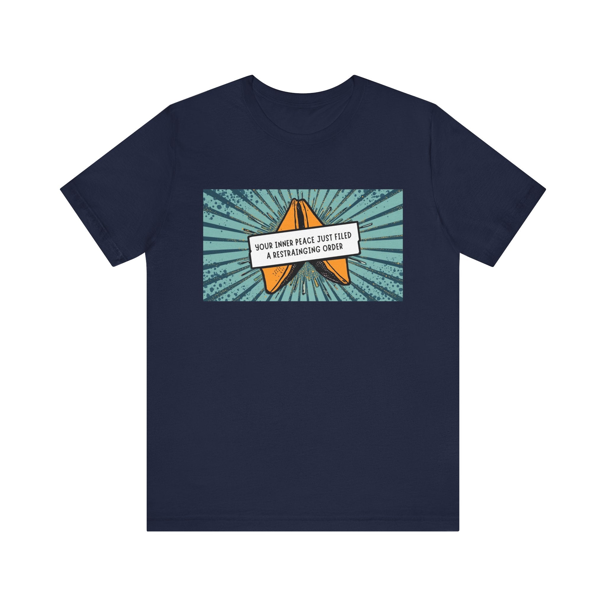 Inner Peace Filed a Restraining Order, Retro Graphic Unisex Tee - Perfect for Movie Nights, Chill Days, Gifts, and Every Occasion