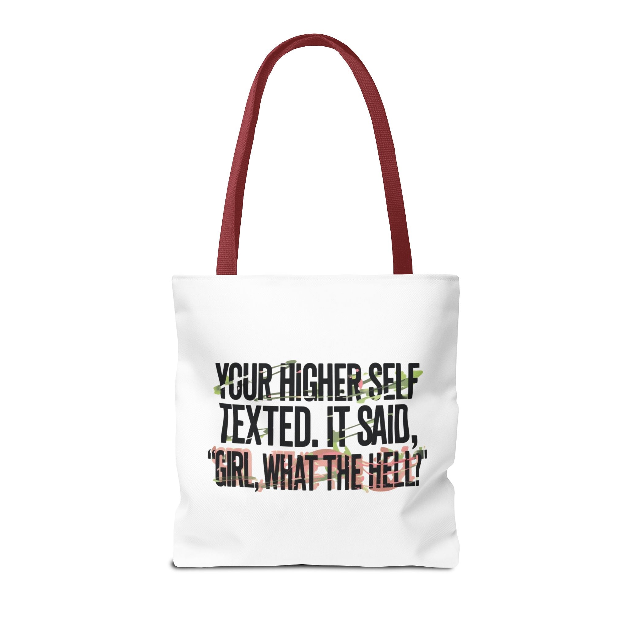 Vibrant Tote Bag - Your Higher Self Texted, Chic Accessory, Gift for Her, Inspirational, Everyday Use, Shopping Bag