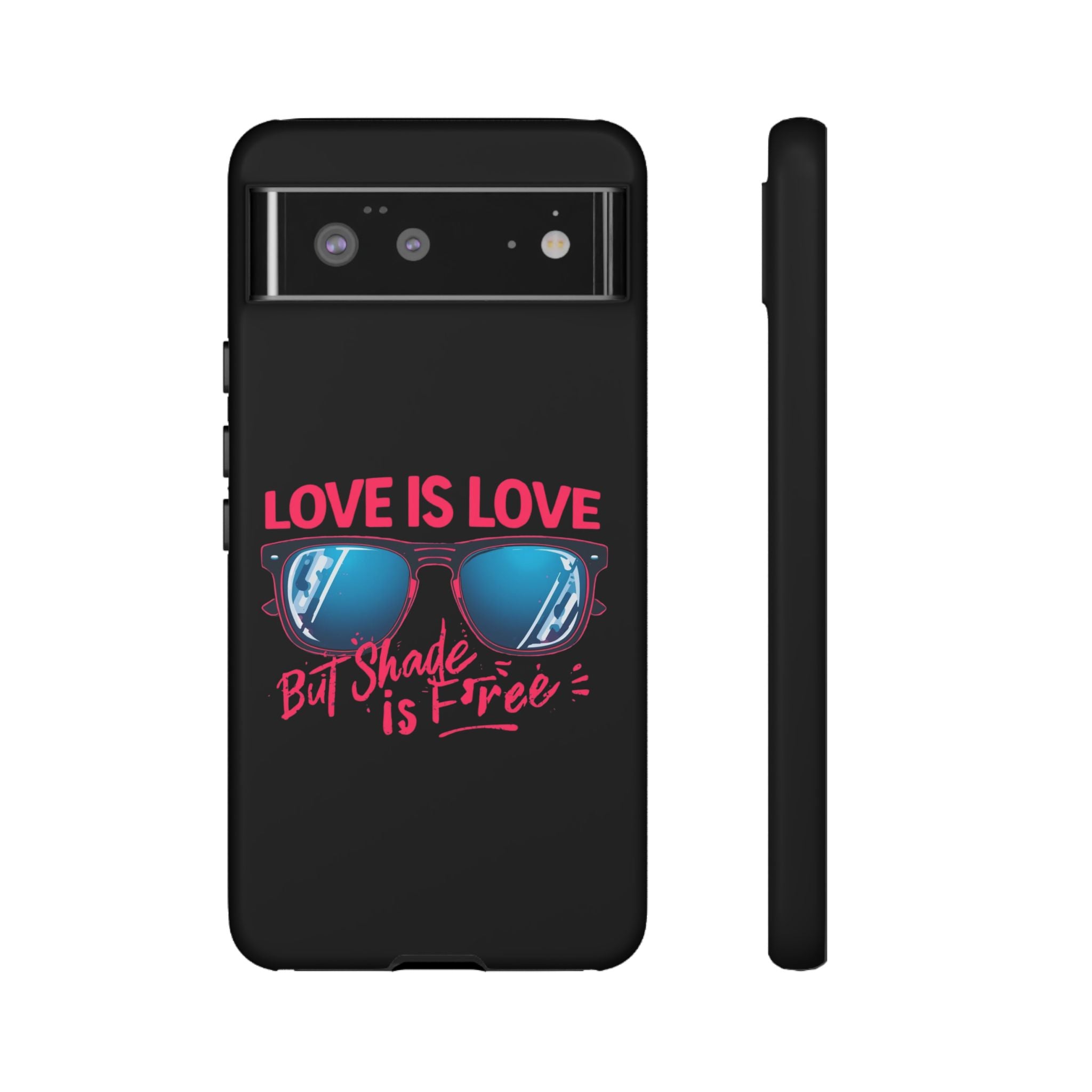 Love Is Love Phone Case, Fun Sunglasses Design, Unique Phone Accessory, Colorful Cell Phone Cover