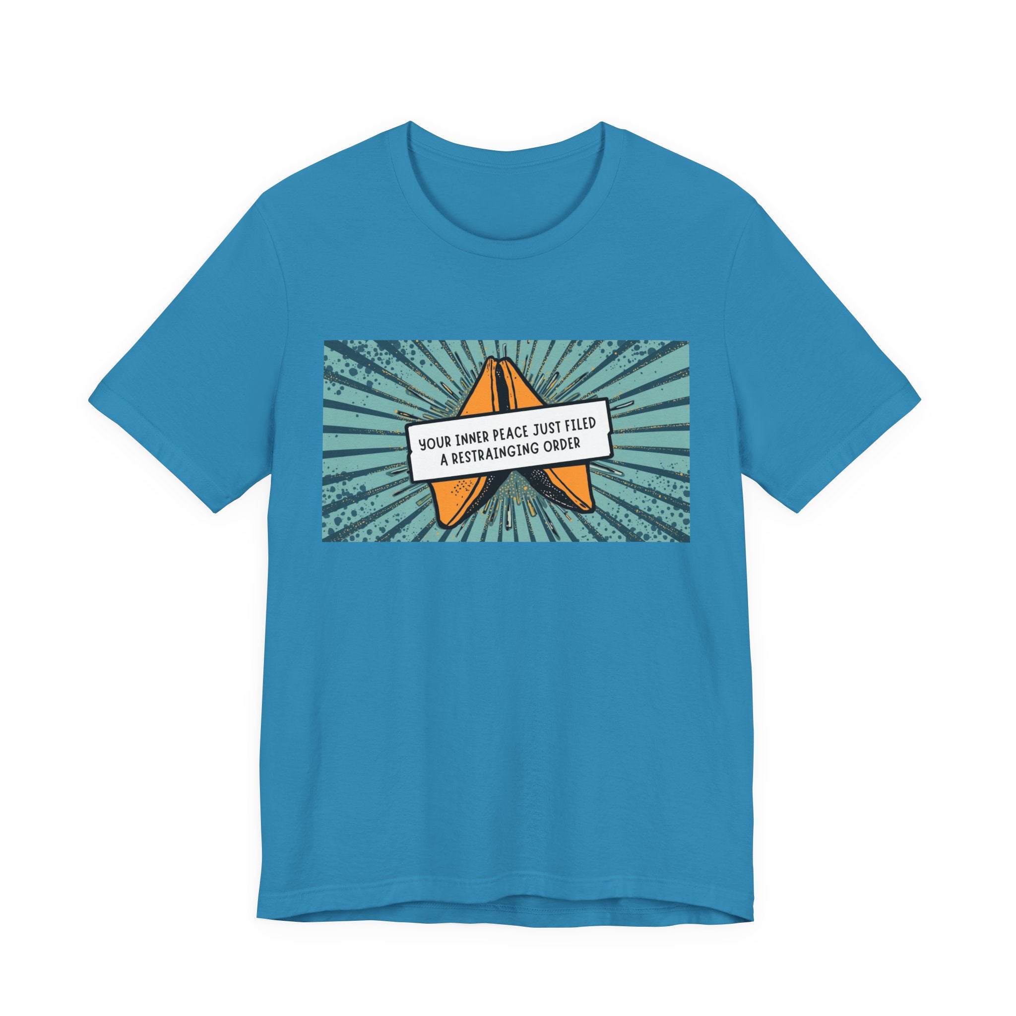 Inner Peace Filed a Restraining Order, Retro Graphic Unisex Tee - Perfect for Movie Nights, Chill Days, Gifts, and Every Occasion
