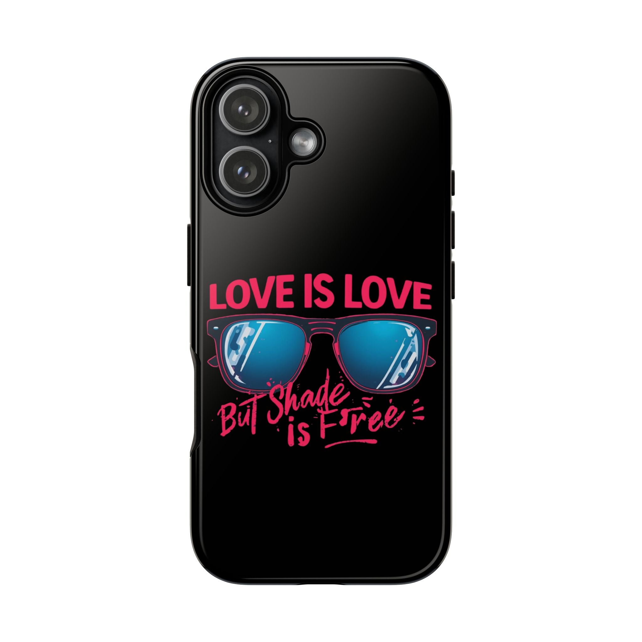 Love Is Love Phone Case, Fun Sunglasses Design, Unique Phone Accessory, Colorful Cell Phone Cover