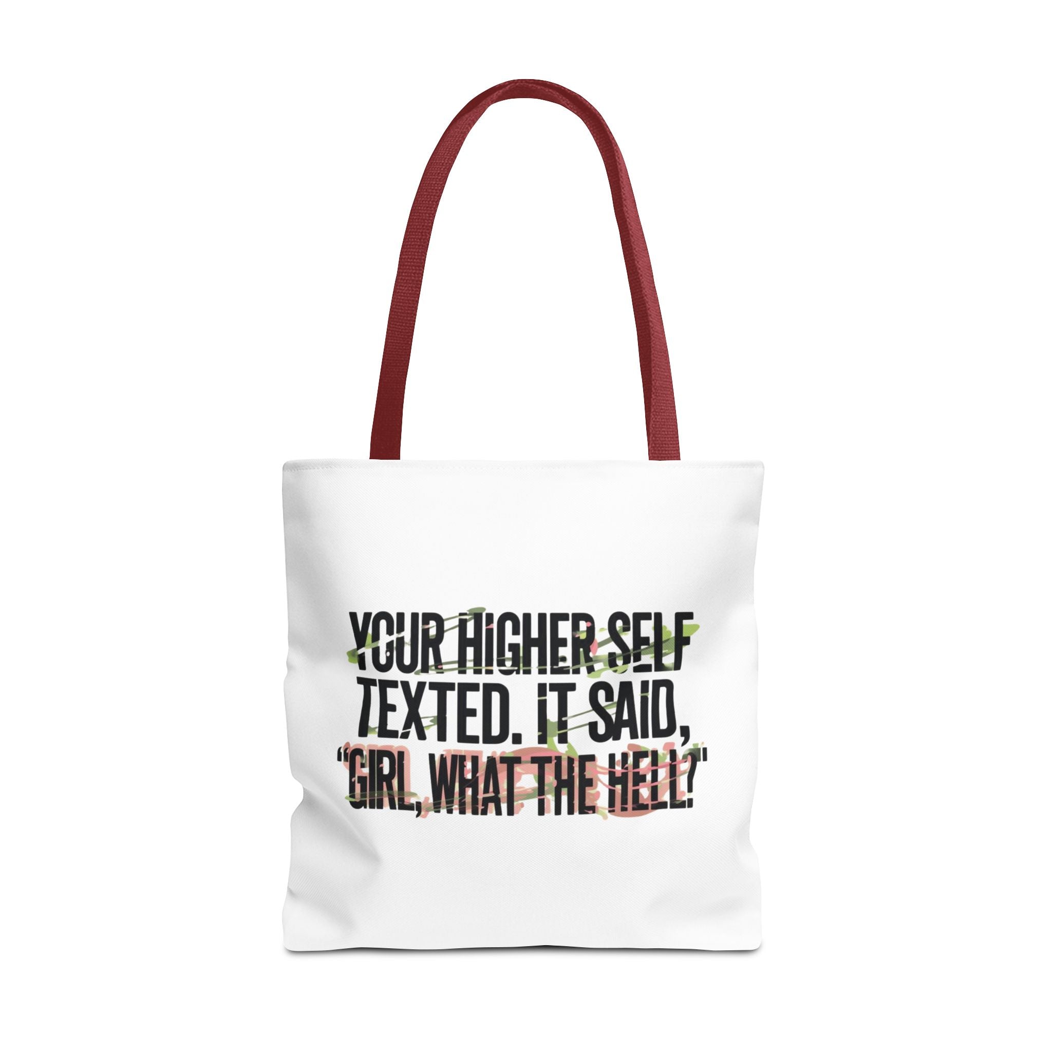 Vibrant Tote Bag - Your Higher Self Texted, Chic Accessory, Gift for Her, Inspirational, Everyday Use, Shopping Bag