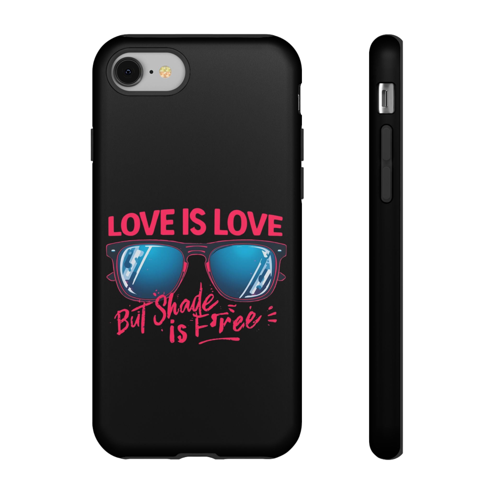 Love Is Love Phone Case, Fun Sunglasses Design, Unique Phone Accessory, Colorful Cell Phone Cover
