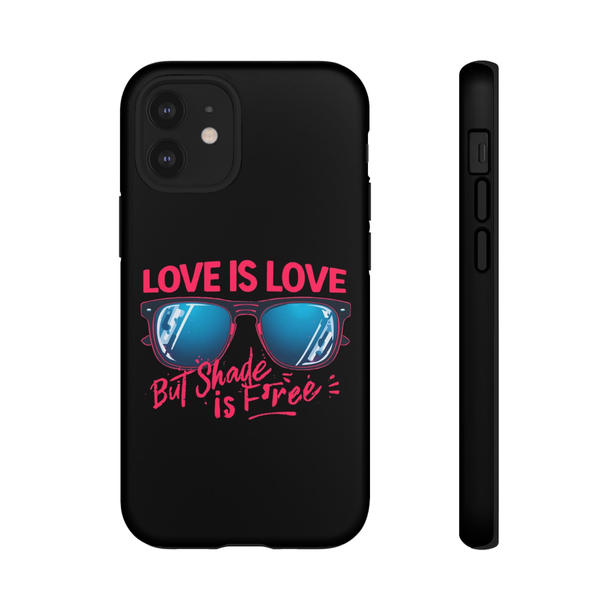 Love Is Love Phone Case, Fun Sunglasses Design, Unique Phone Accessory, Colorful Cell Phone Cover