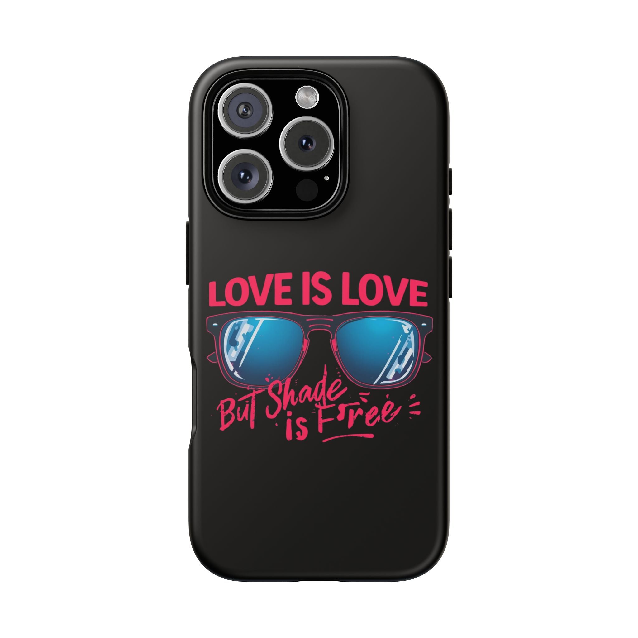 Love Is Love Phone Case, Fun Sunglasses Design, Unique Phone Accessory, Colorful Cell Phone Cover