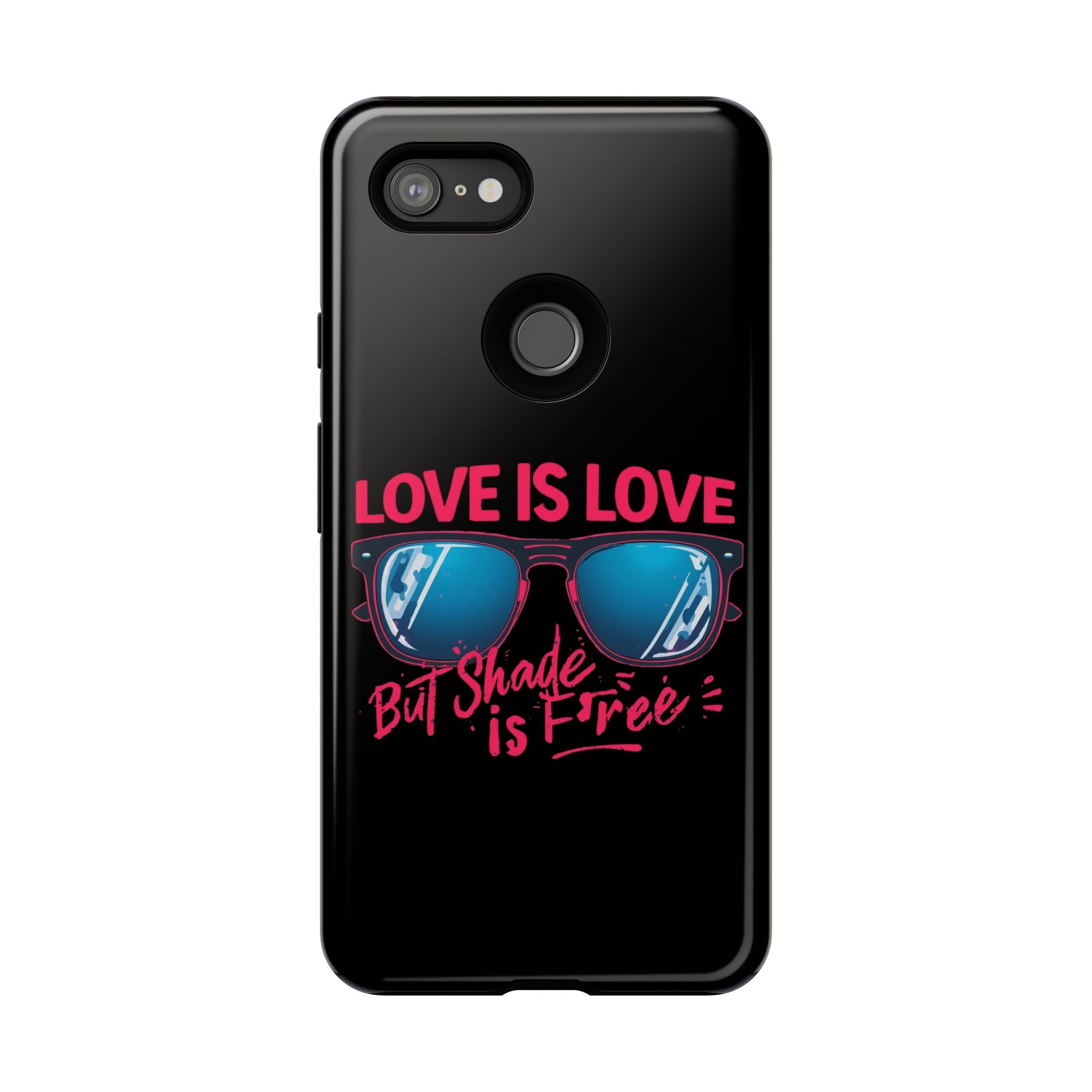 Love Is Love Phone Case, Fun Sunglasses Design, Unique Phone Accessory, Colorful Cell Phone Cover