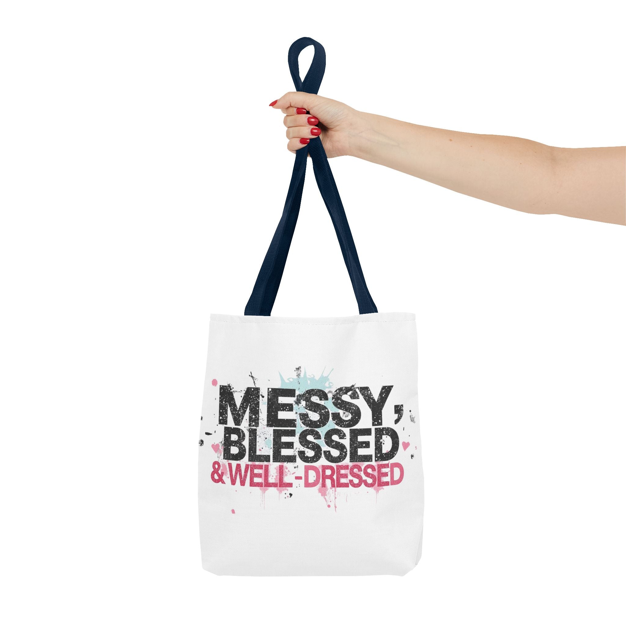 Messy, Blessed & Well-Dressed Tote Bag - Stylish Everyday Companion for Moms, Gifts, Shopping, Beach, Travel