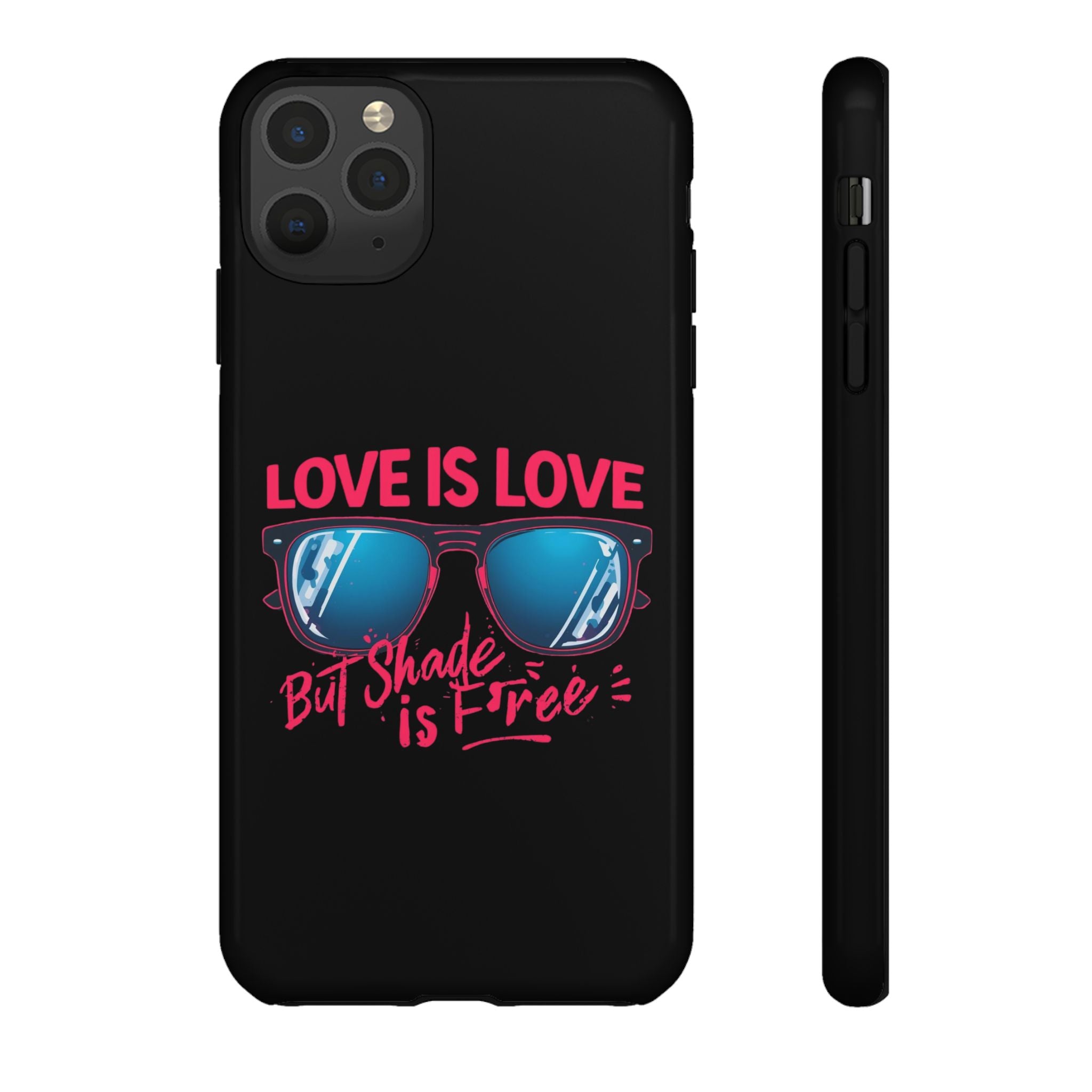 Love Is Love Phone Case, Fun Sunglasses Design, Unique Phone Accessory, Colorful Cell Phone Cover