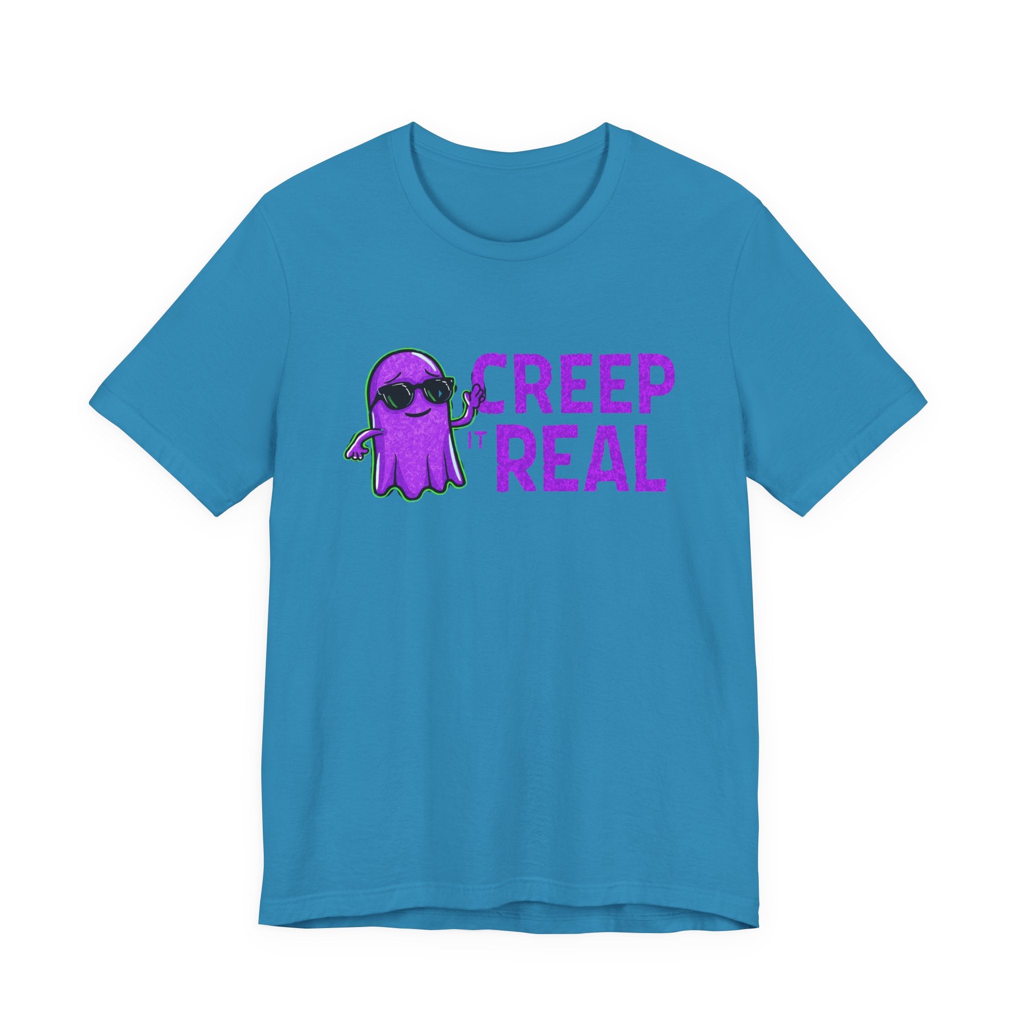 Creep It Real Ghost Tee, Halloween Shirt, Funny Tee, Unisex Casual Wear, Gift for Ghost Lovers