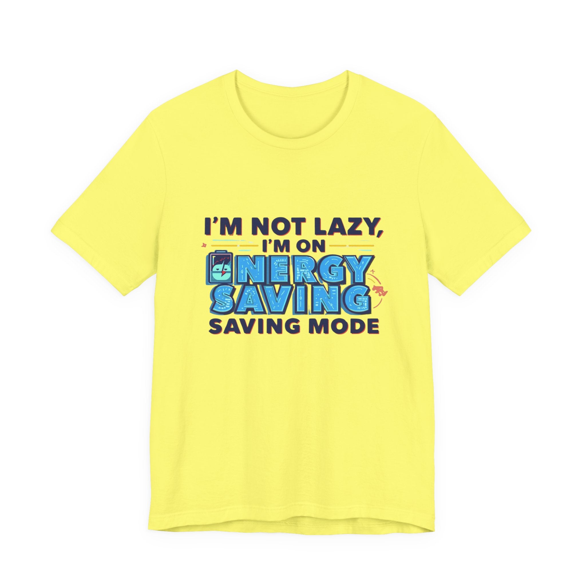 Energy Saving Mode Tee - Unisex Jersey Short Sleeve Shirt, Eco-Friendly Gift, Casual Wear, Funny T-Shirt, Green Living Apparel