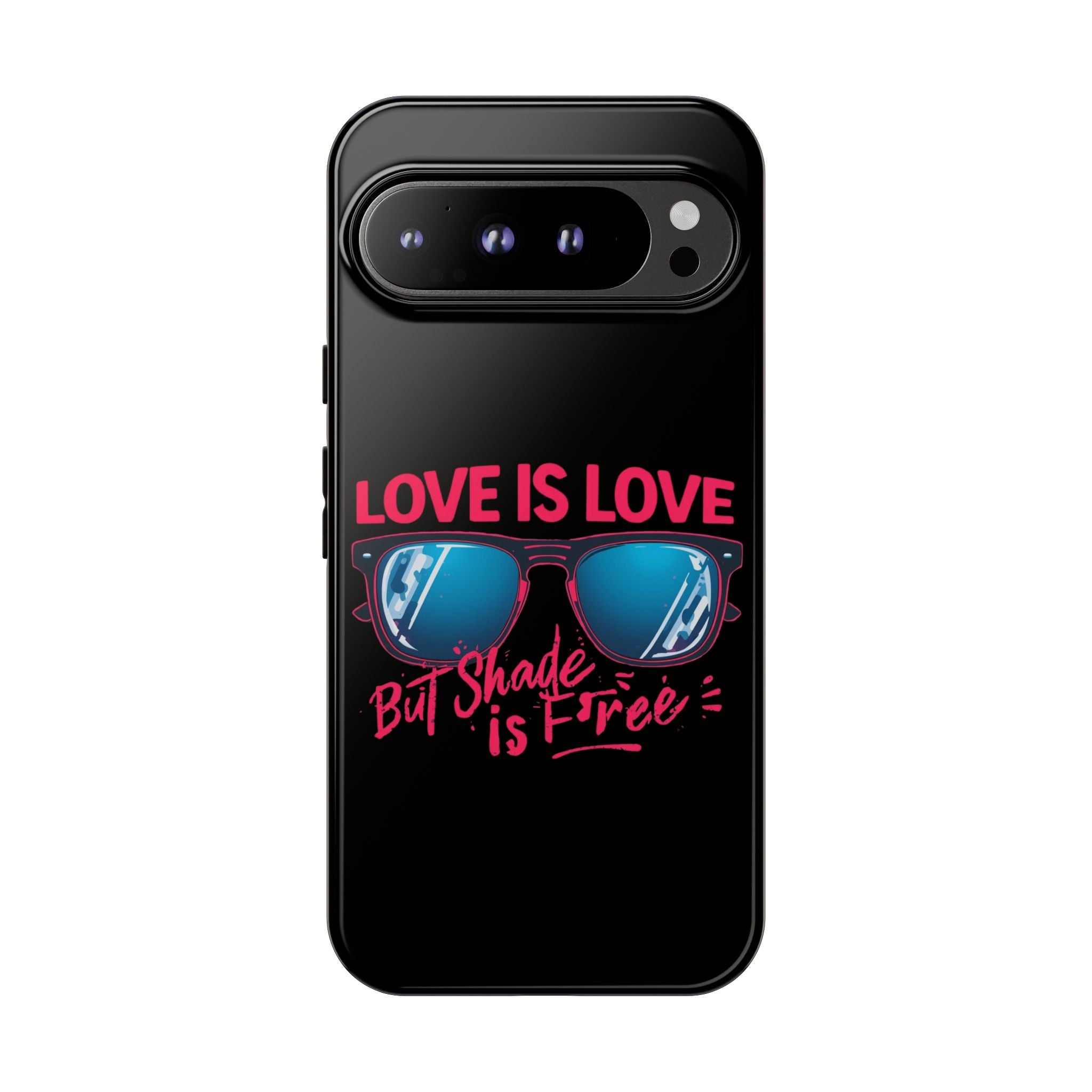 Love Is Love Phone Case, Fun Sunglasses Design, Unique Phone Accessory, Colorful Cell Phone Cover