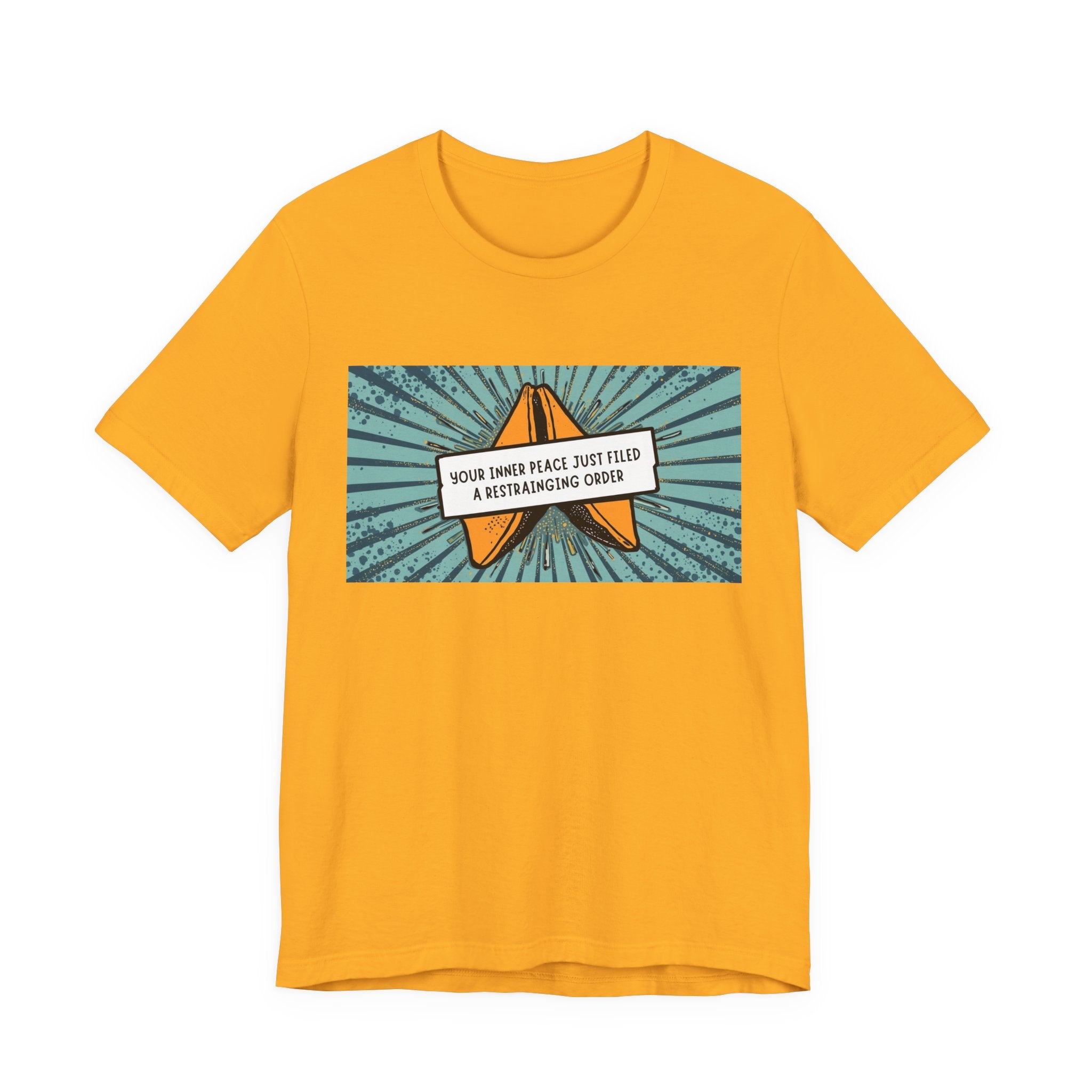 Inner Peace Filed a Restraining Order, Retro Graphic Unisex Tee - Perfect for Movie Nights, Chill Days, Gifts, and Every Occasion