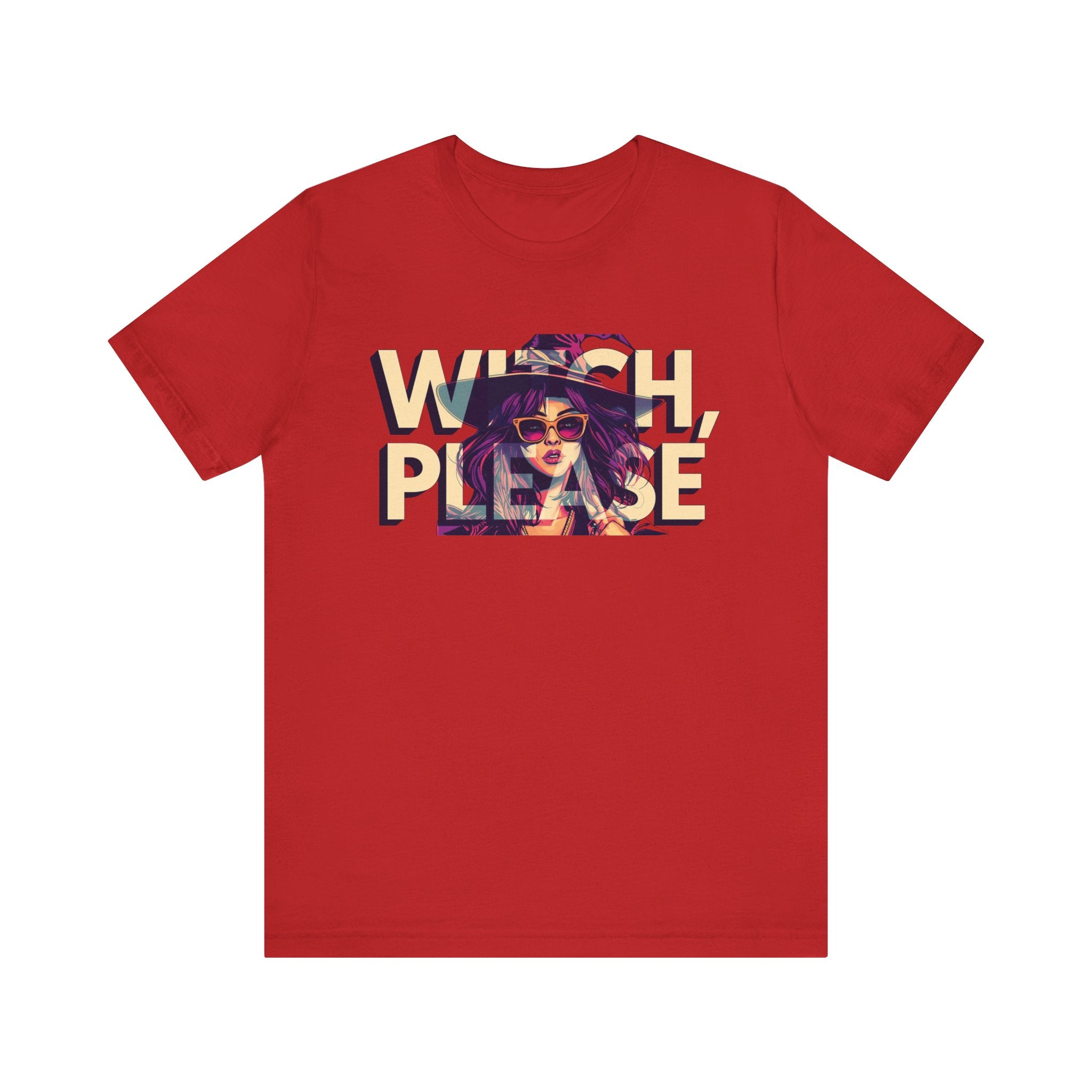 "Witch Please" Funny Halloween Tee, Unisex Jersey Short Sleeve Tee