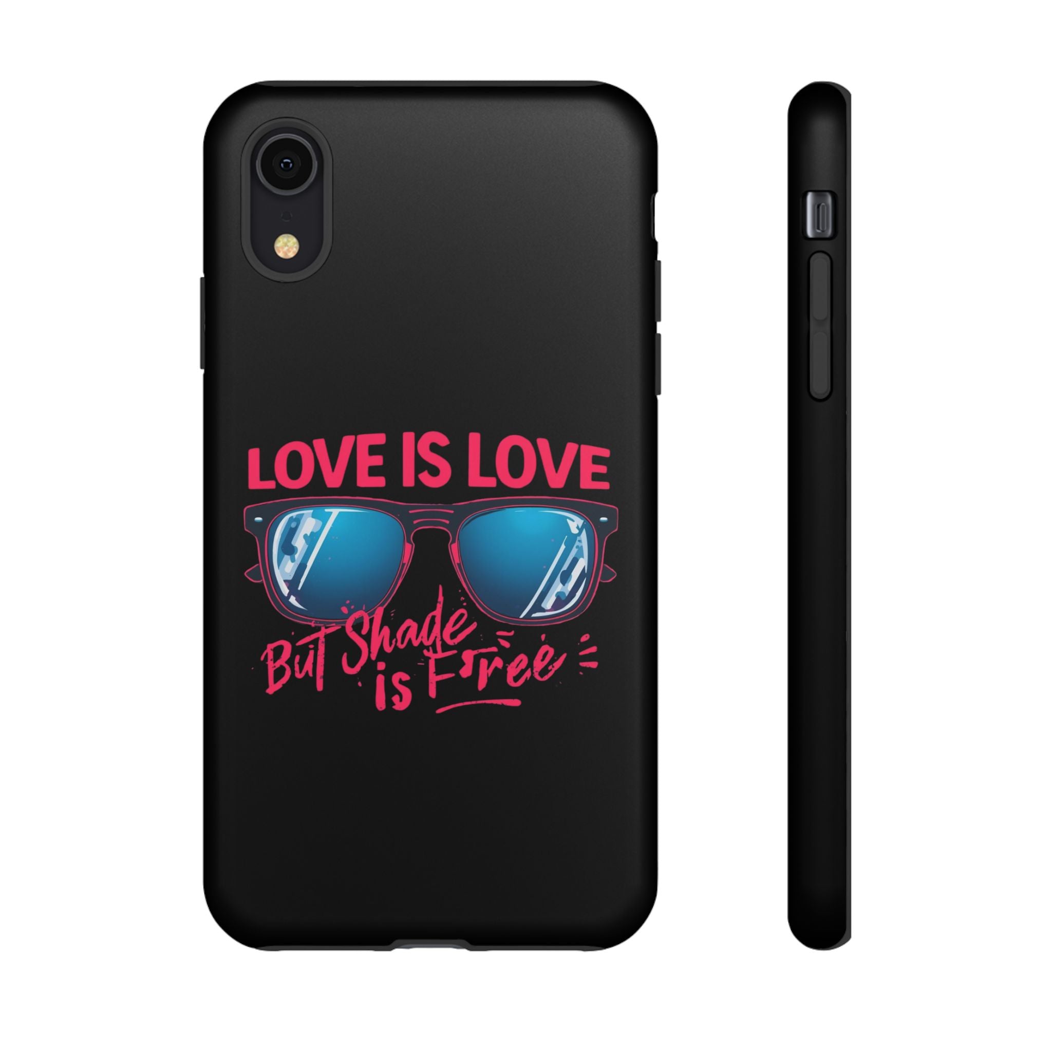 Love Is Love Phone Case, Fun Sunglasses Design, Unique Phone Accessory, Colorful Cell Phone Cover