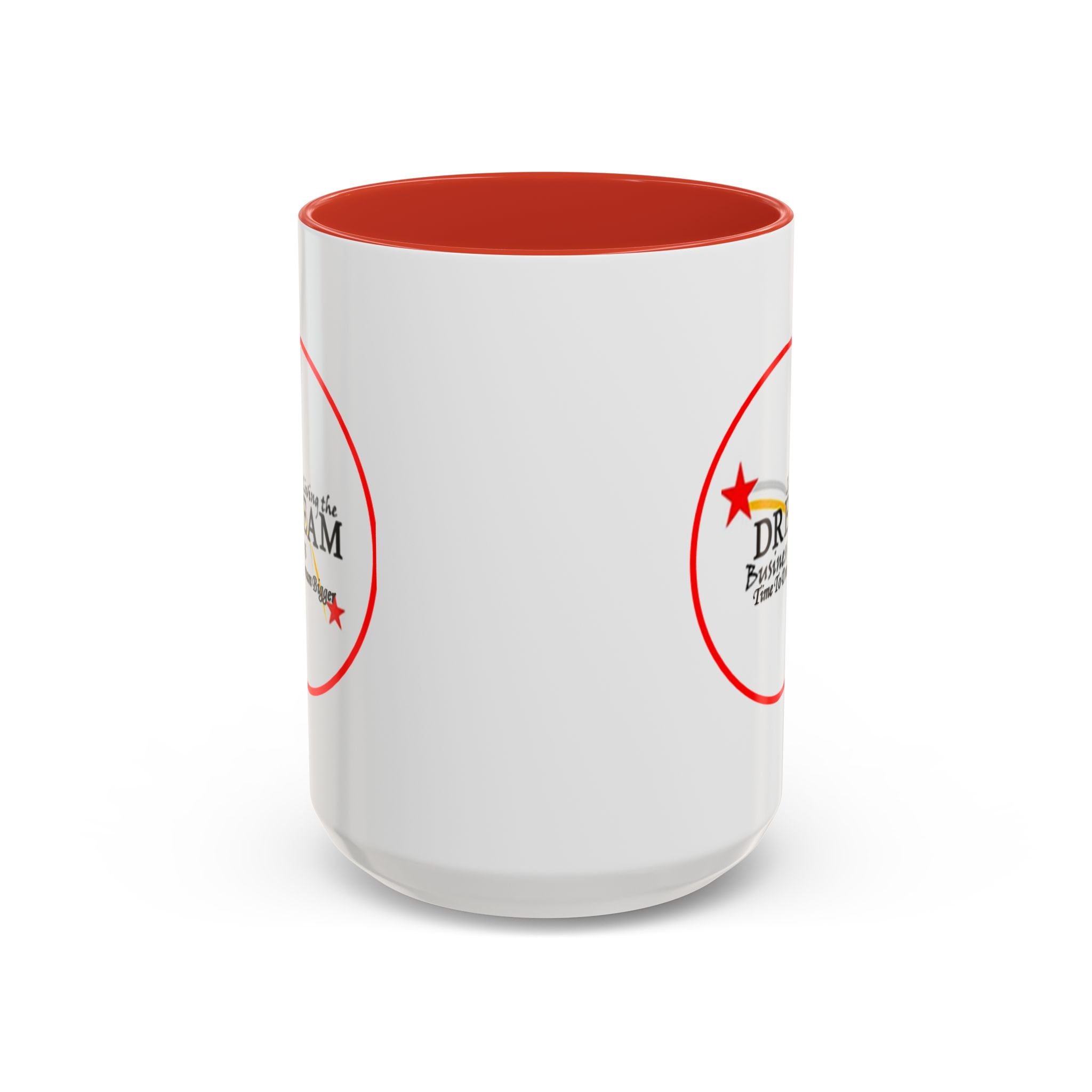 Living the Dream Accent Coffee Mug, Inspirational Mug, Gift for Entrepreneurs, Motivational Drinkware, Unique Coffee Cups, Office Decor