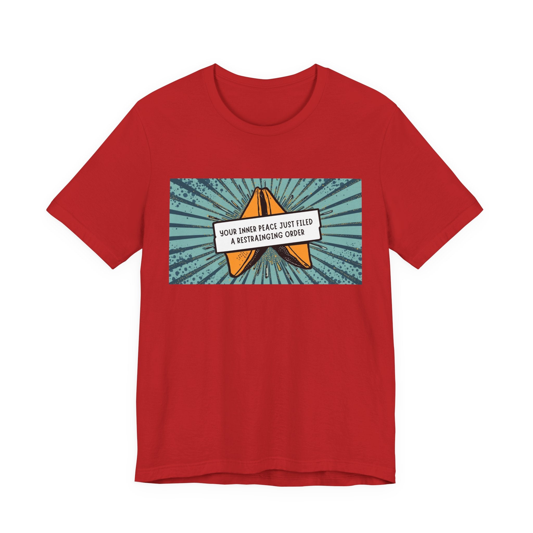 Inner Peace Filed a Restraining Order, Retro Graphic Unisex Tee - Perfect for Movie Nights, Chill Days, Gifts, and Every Occasion