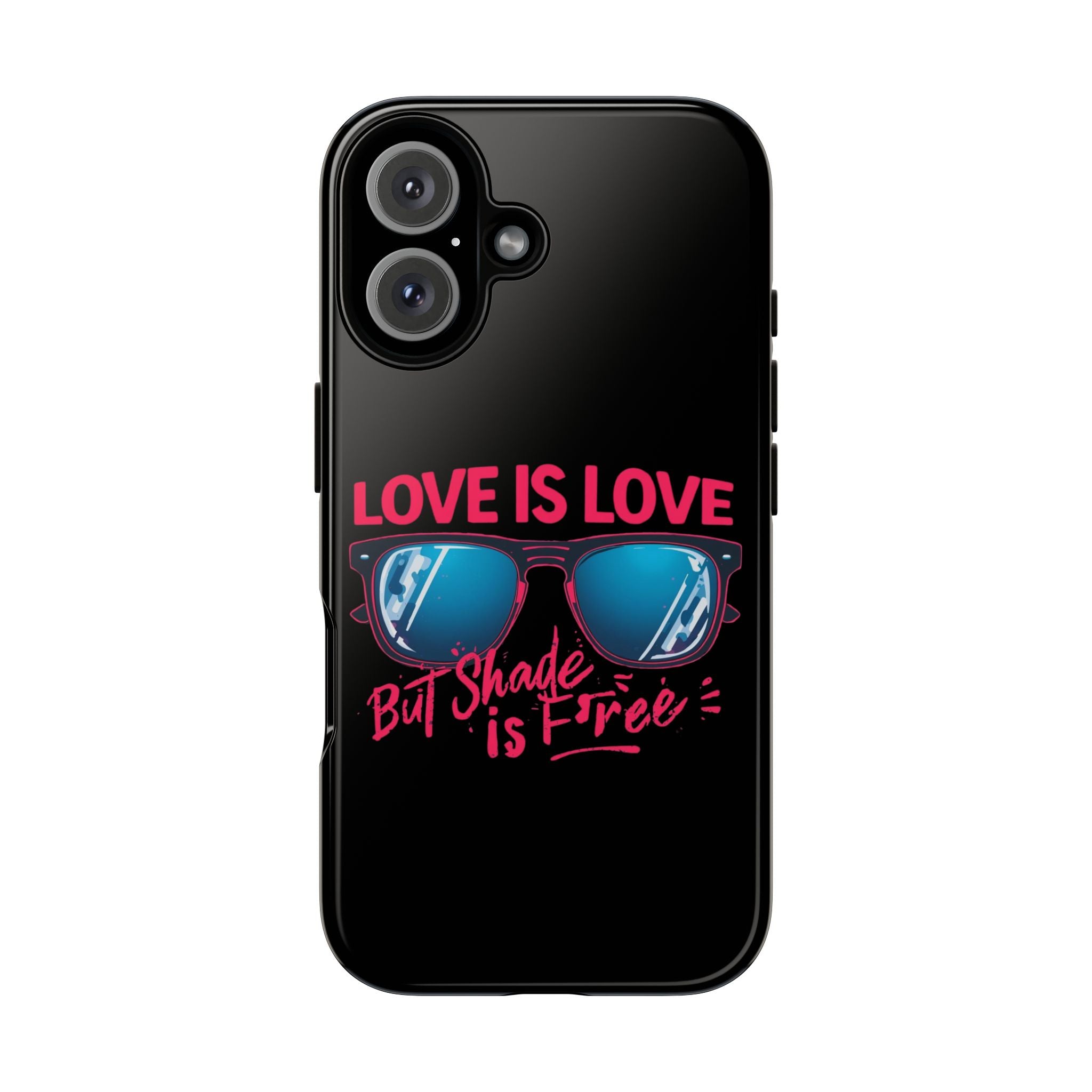 Love Is Love Phone Case, Fun Sunglasses Design, Unique Phone Accessory, Colorful Cell Phone Cover
