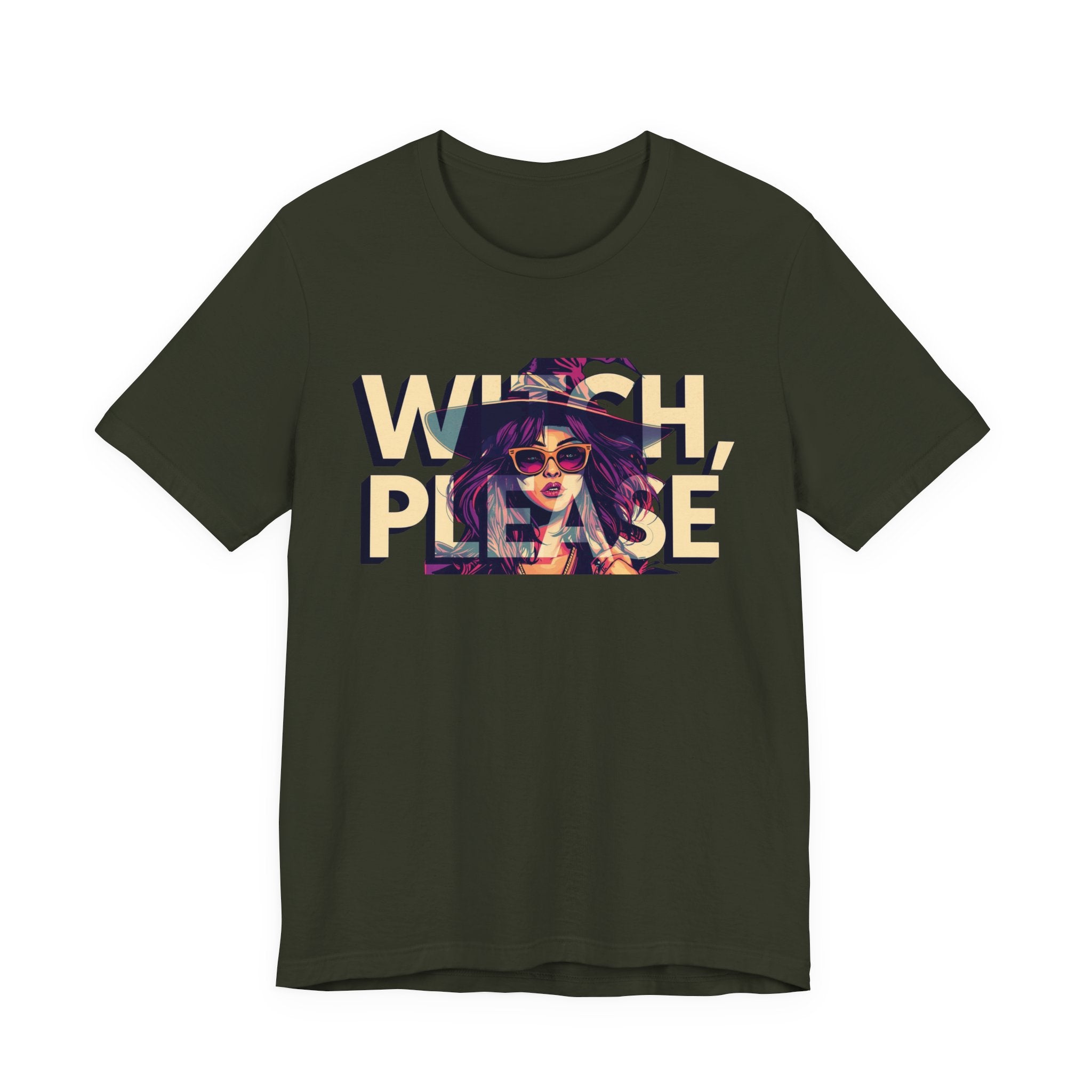 "Witch Please" Funny Halloween Tee, Unisex Jersey Short Sleeve Tee