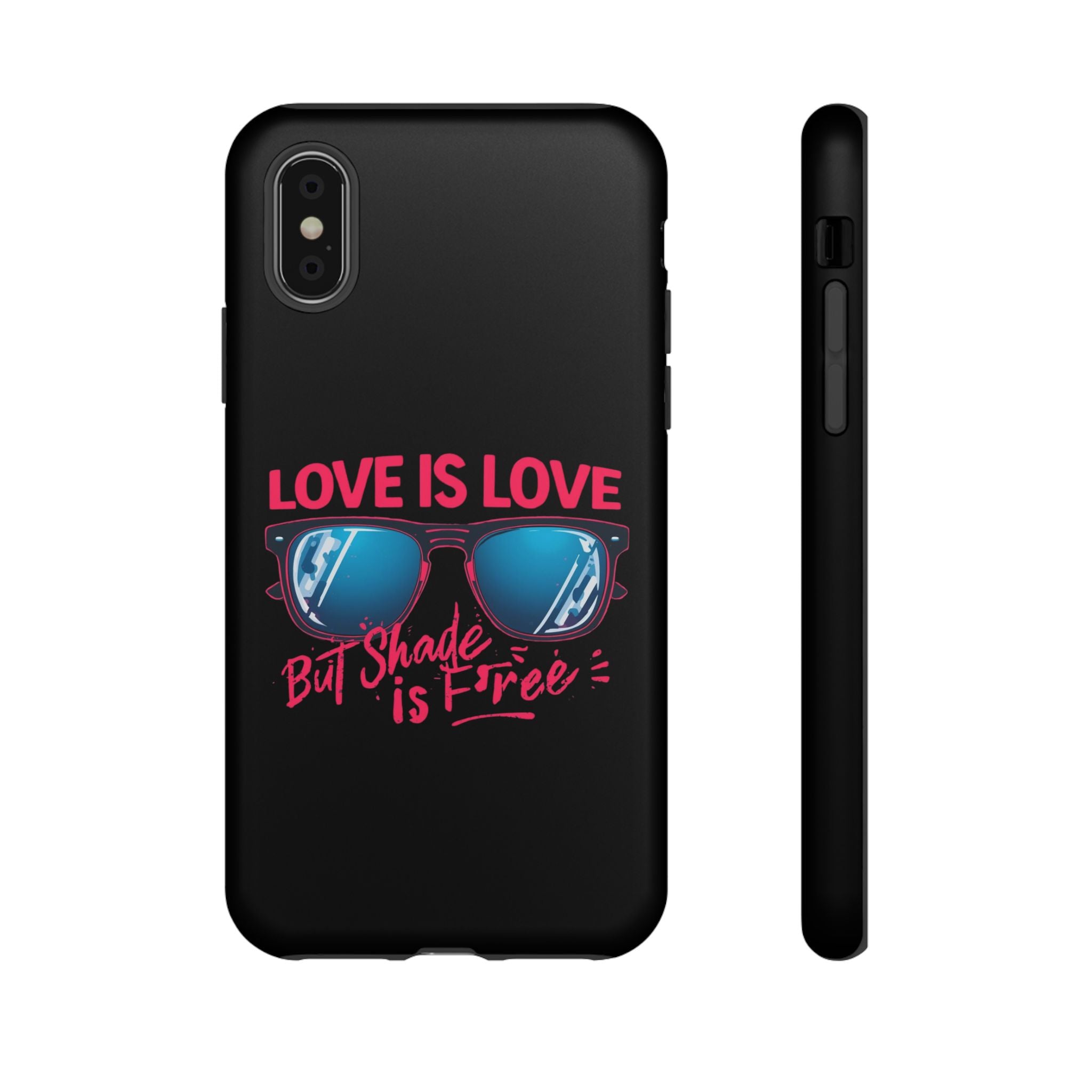 Love Is Love Phone Case, Fun Sunglasses Design, Unique Phone Accessory, Colorful Cell Phone Cover