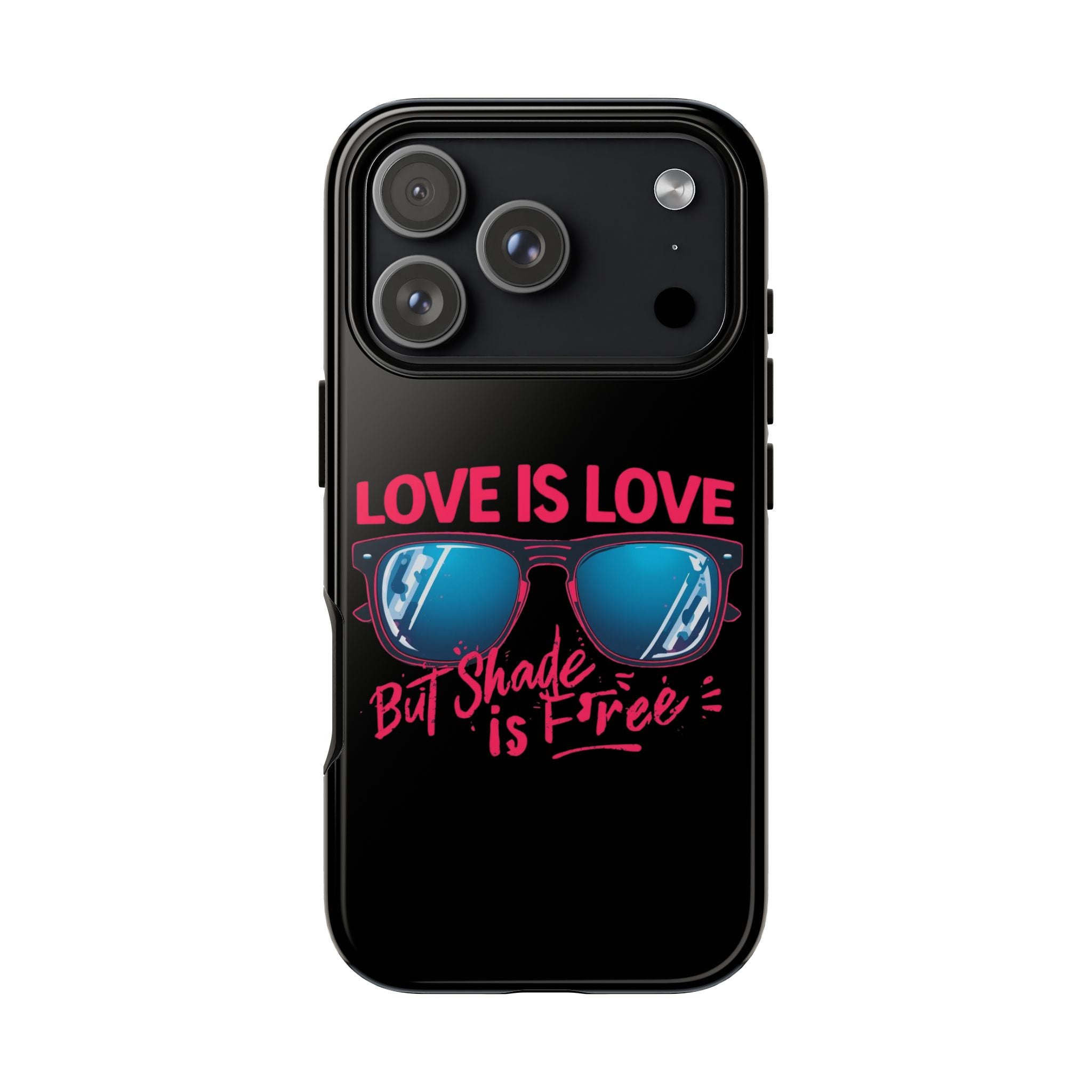 Love Is Love Phone Case, Fun Sunglasses Design, Unique Phone Accessory, Colorful Cell Phone Cover