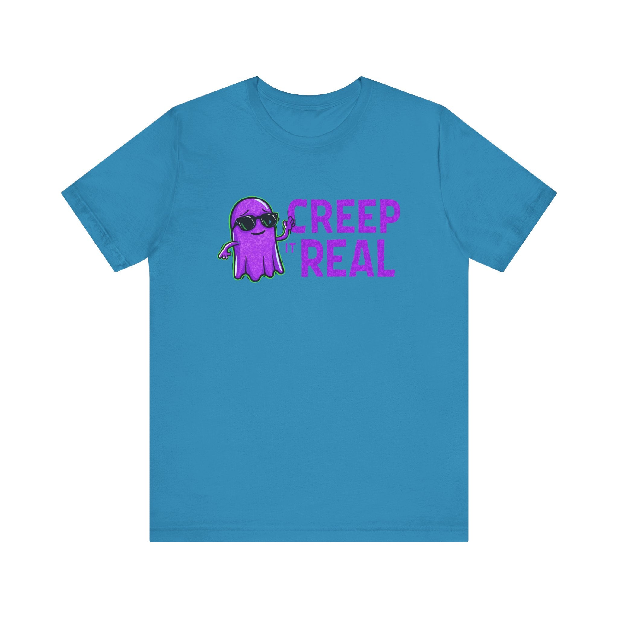 Creep It Real Ghost Tee, Halloween Shirt, Funny Tee, Unisex Casual Wear, Gift for Ghost Lovers