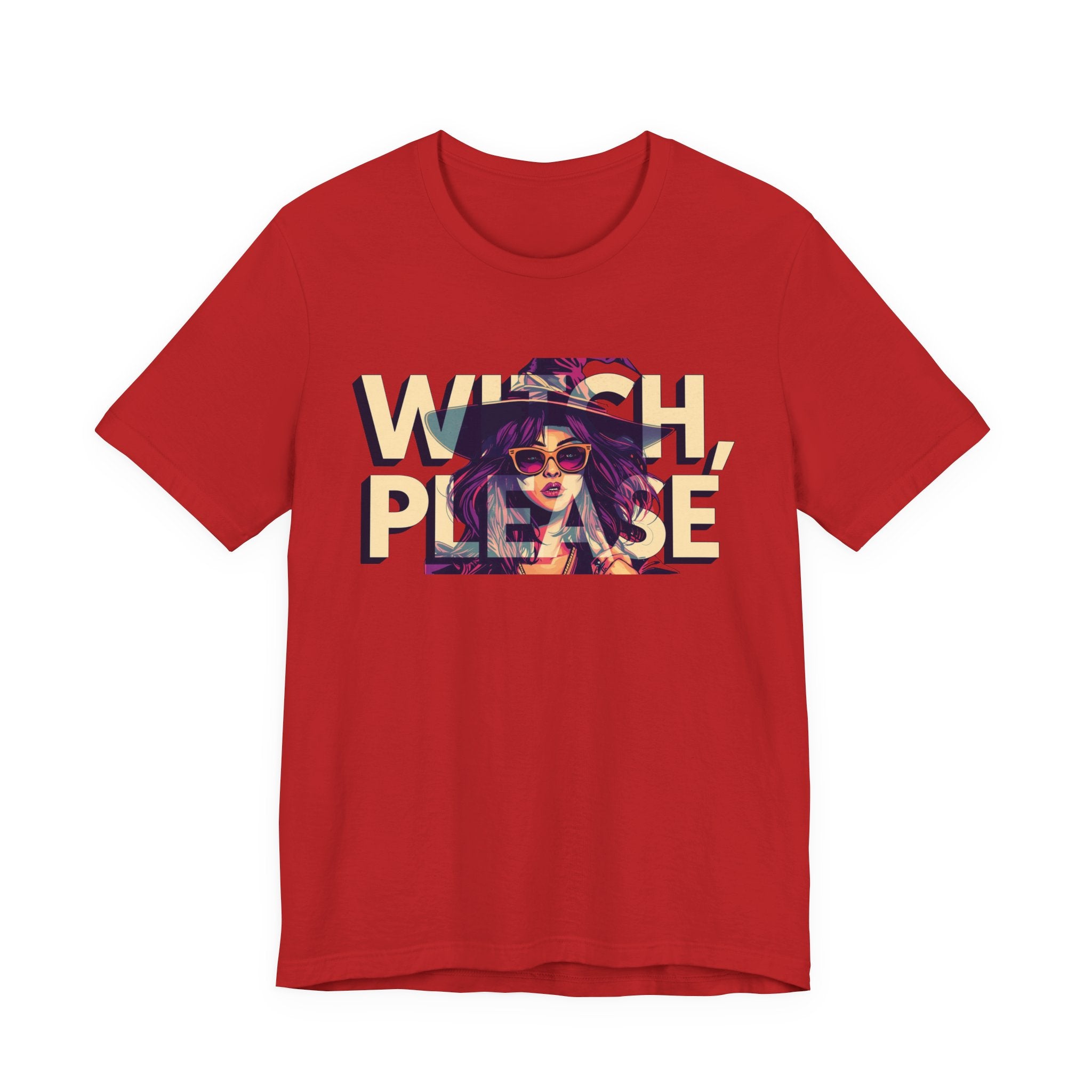"Witch Please" Funny Halloween Tee, Unisex Jersey Short Sleeve Tee