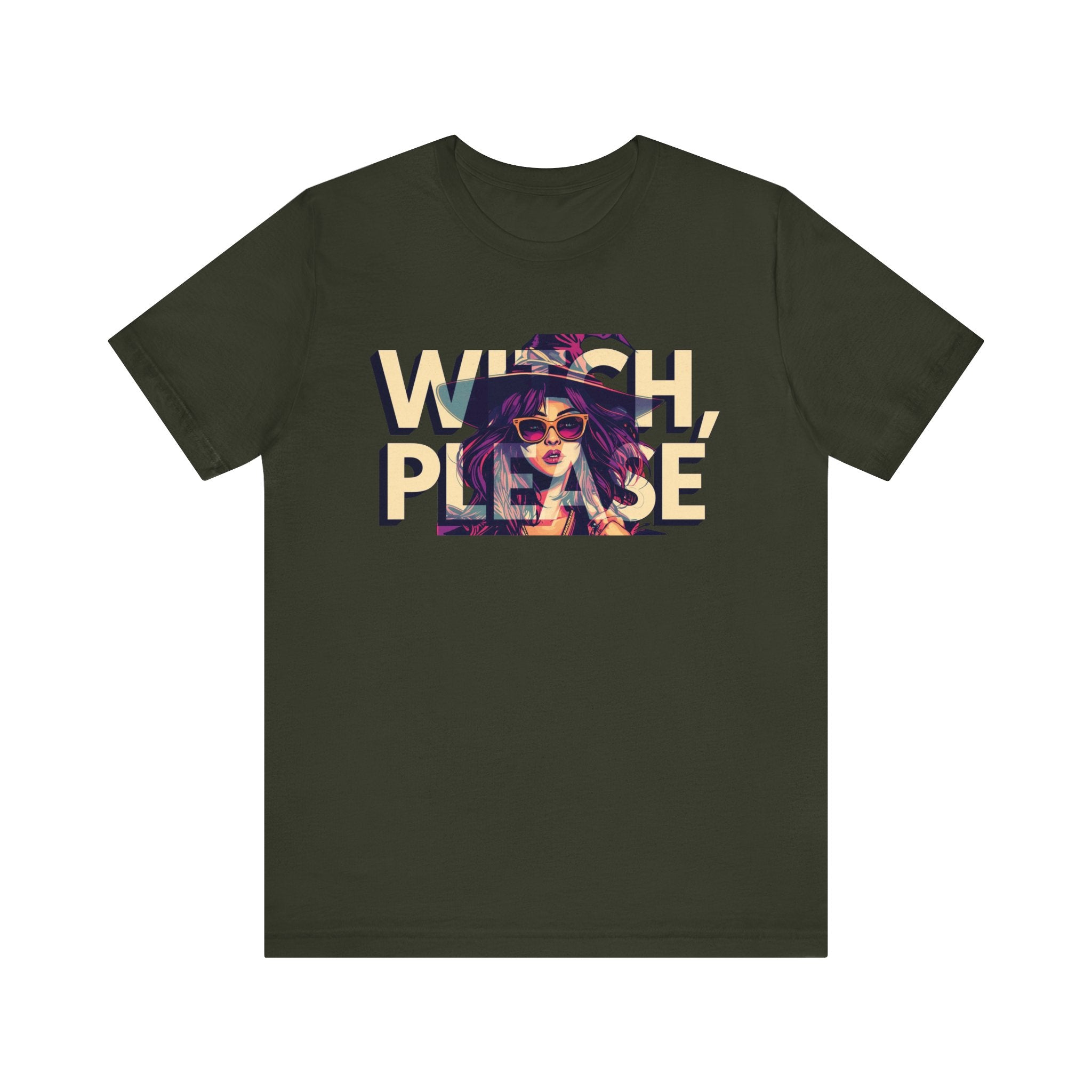"Witch Please" Funny Halloween Tee, Unisex Jersey Short Sleeve Tee