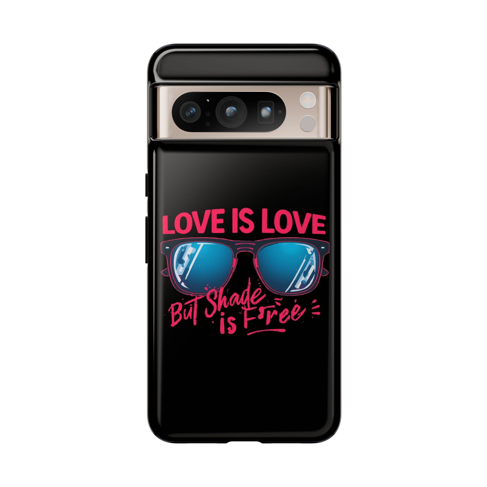 Love Is Love Phone Case, Fun Sunglasses Design, Unique Phone Accessory, Colorful Cell Phone Cover
