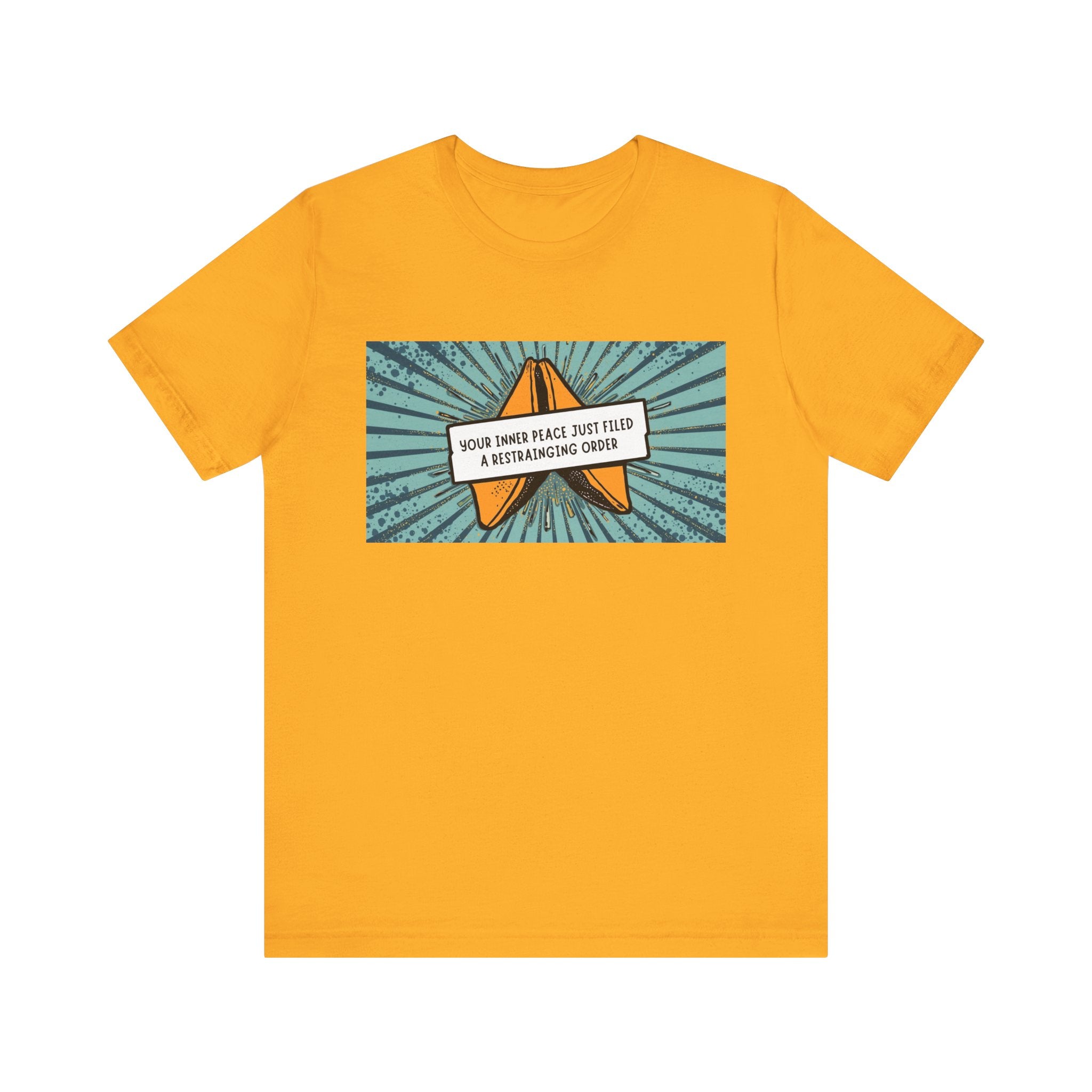 Inner Peace Filed a Restraining Order, Retro Graphic Unisex Tee - Perfect for Movie Nights, Chill Days, Gifts, and Every Occasion