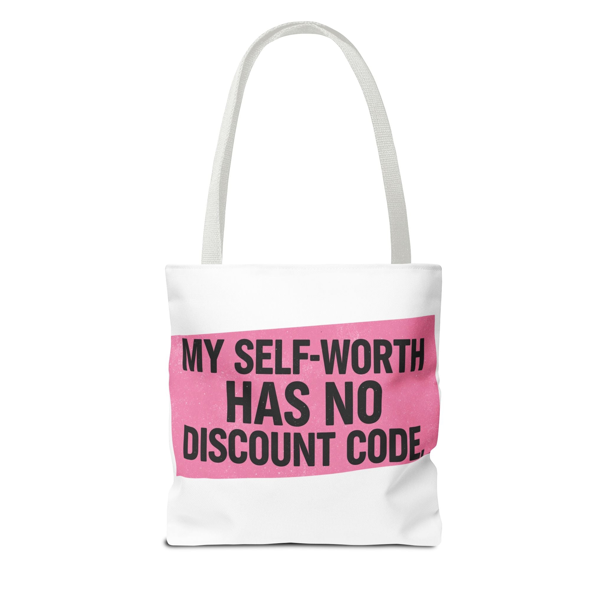 My Self-Worth Has No Discount Code - Empowering Tote Bag, Self love and body positive inspirational tote