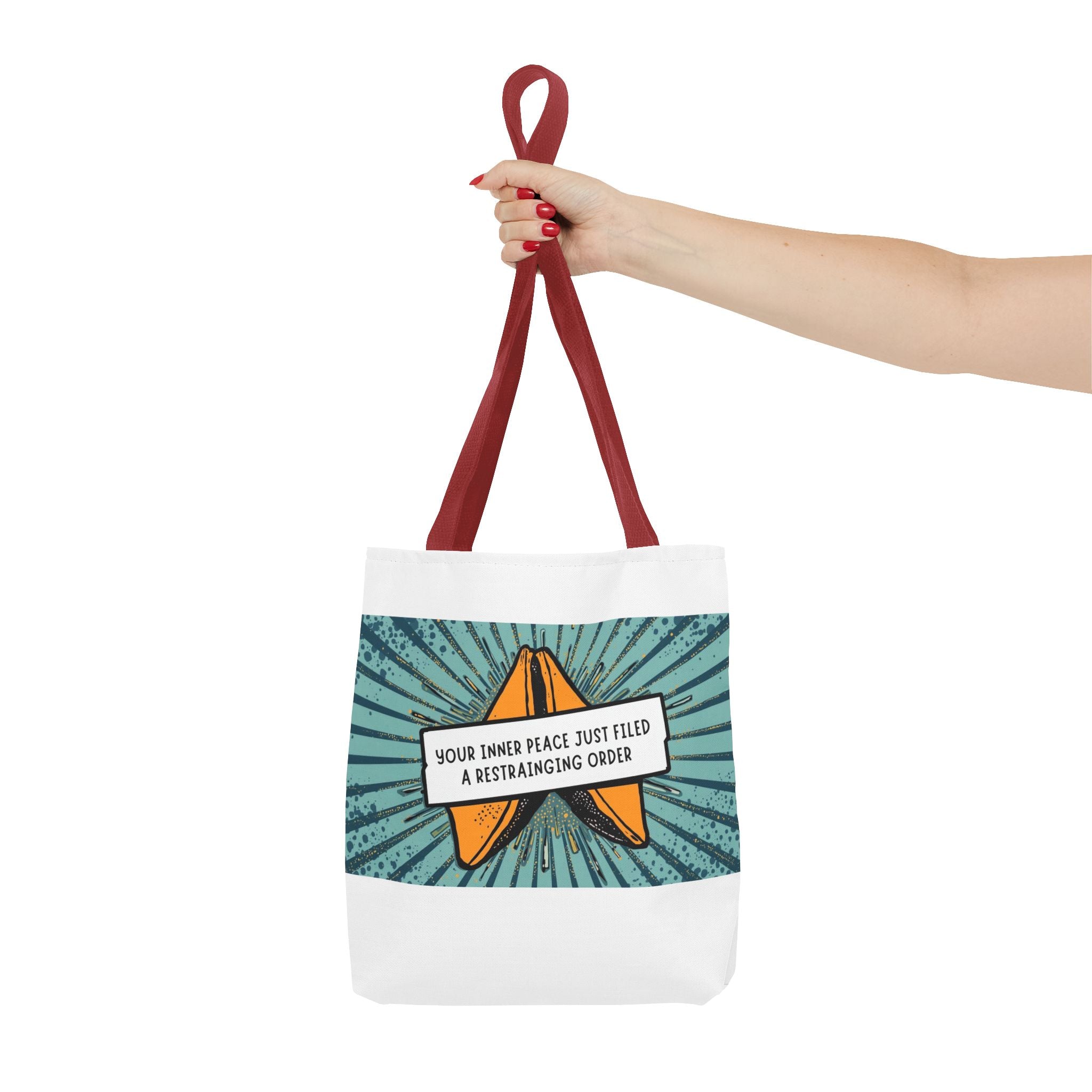 Funny Quote Tote Bag, Humorous Shopping Bag, Gift for Friends, Tote with Restraining Order Theme, Sassy Reusable Bag