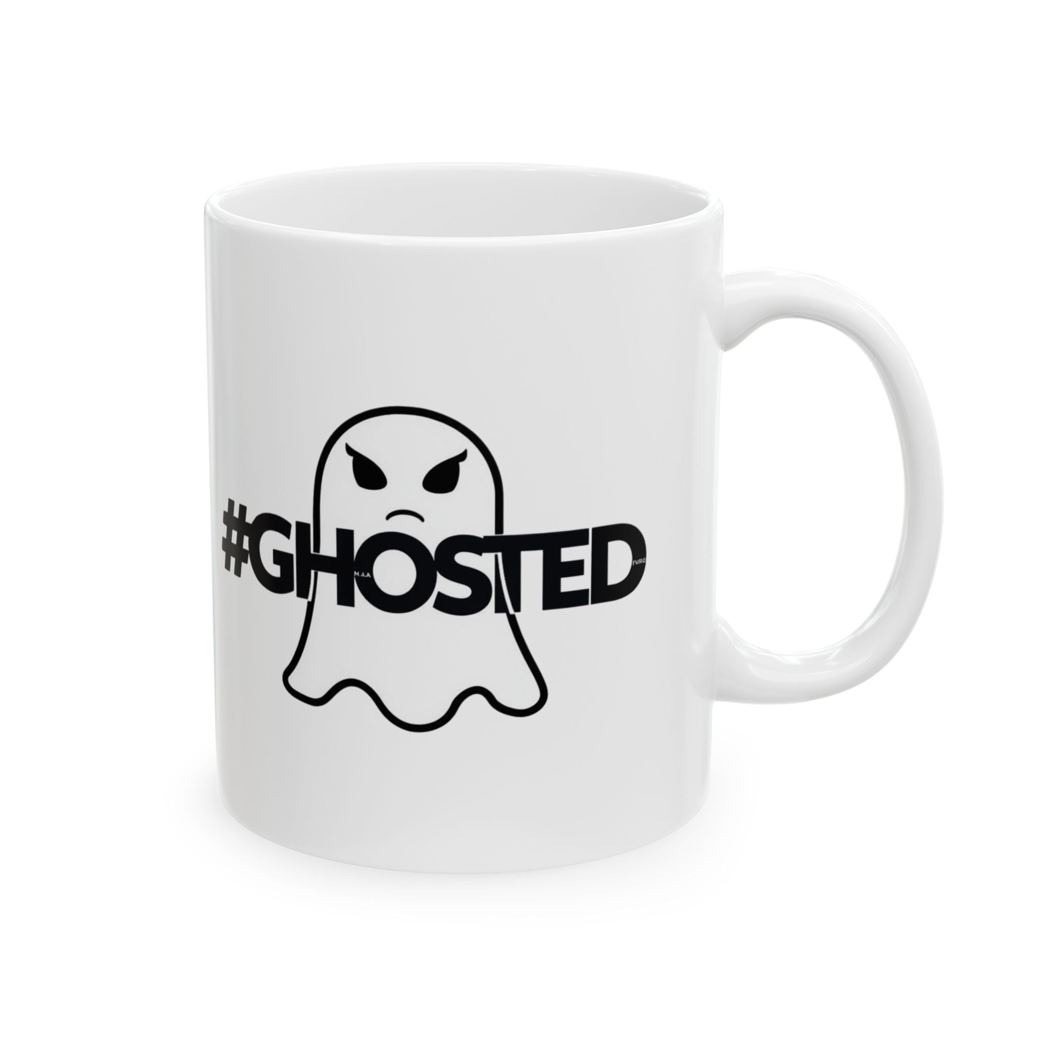 #Ghosted Ceramic Mug – Perfect for Halloween, Coffee Lovers, or Humor Gifts – Unique 11oz & 15oz Coffee Cups, Funny Mug for Friends