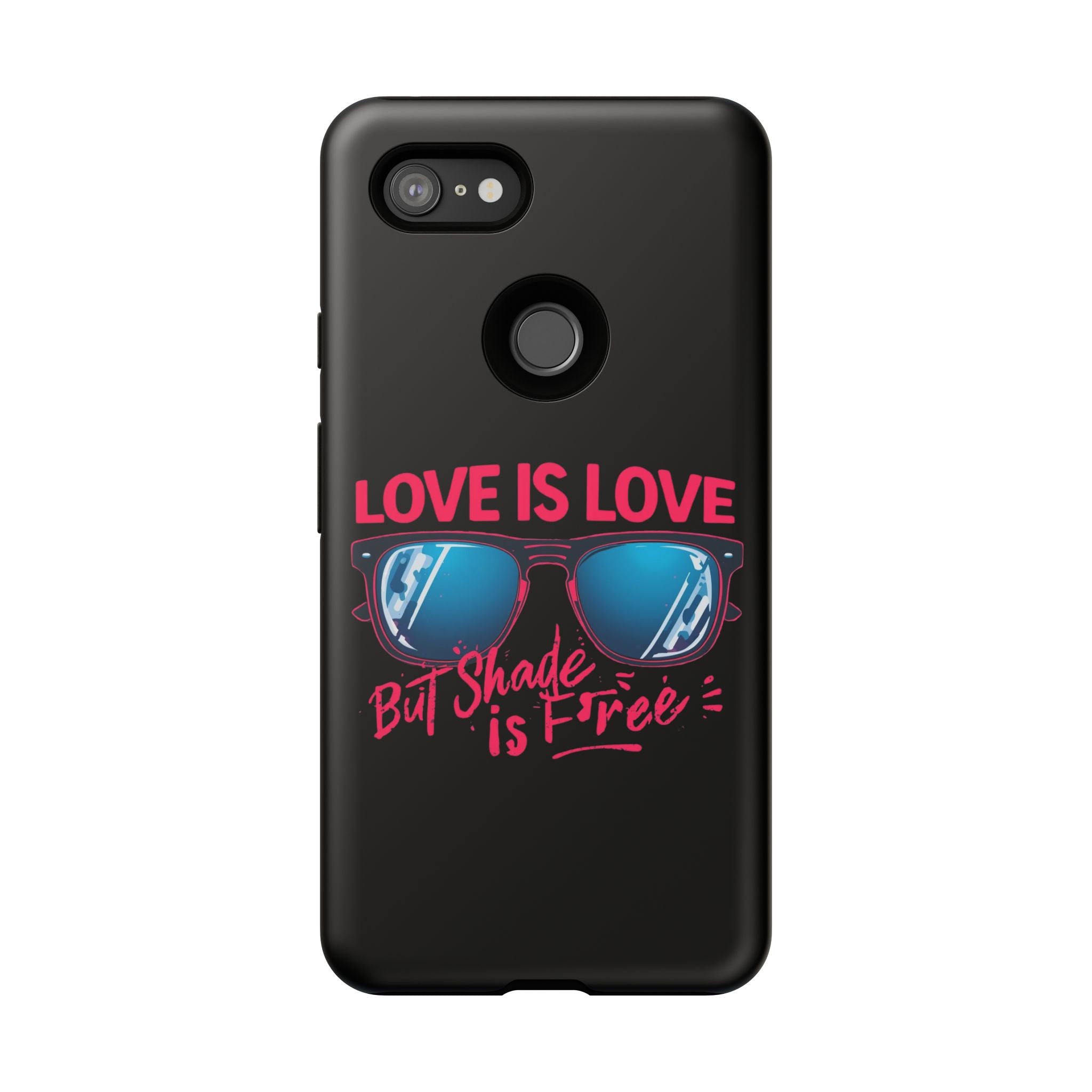 Love Is Love Phone Case, Fun Sunglasses Design, Unique Phone Accessory, Colorful Cell Phone Cover