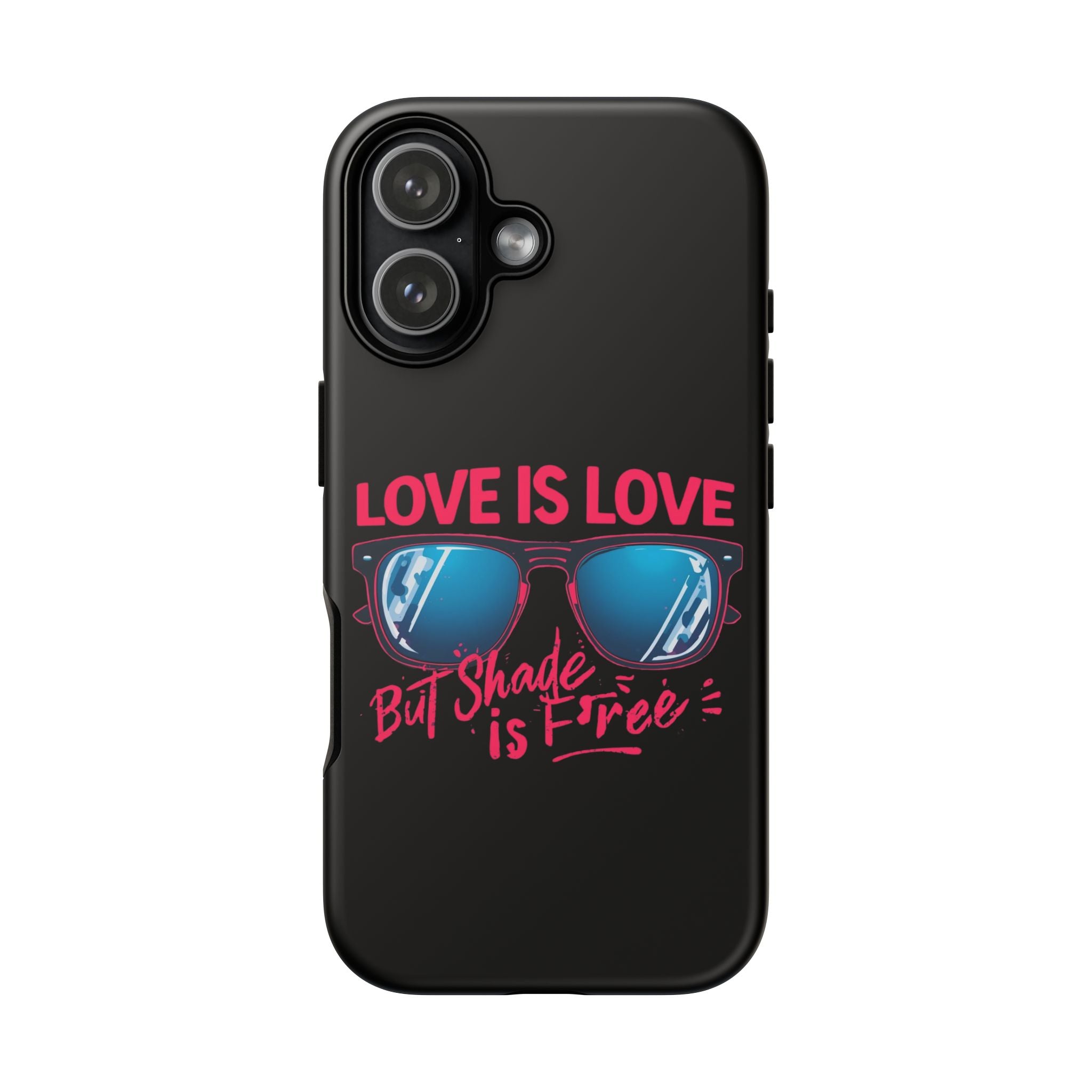 Love Is Love Phone Case, Fun Sunglasses Design, Unique Phone Accessory, Colorful Cell Phone Cover