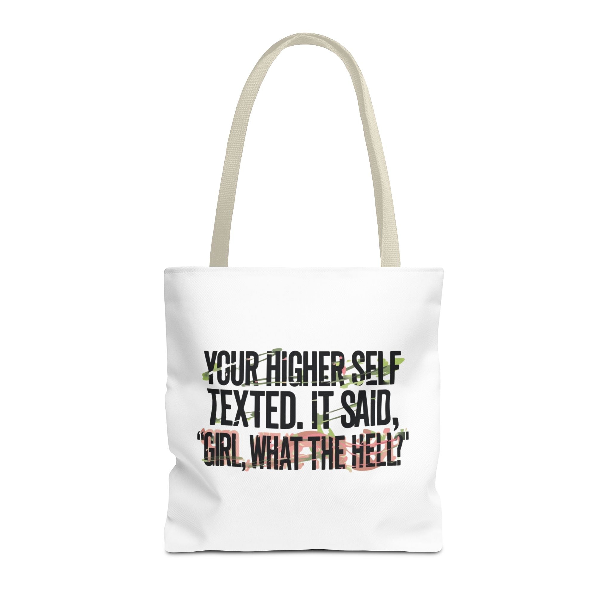 Vibrant Tote Bag - Your Higher Self Texted, Chic Accessory, Gift for Her, Inspirational, Everyday Use, Shopping Bag