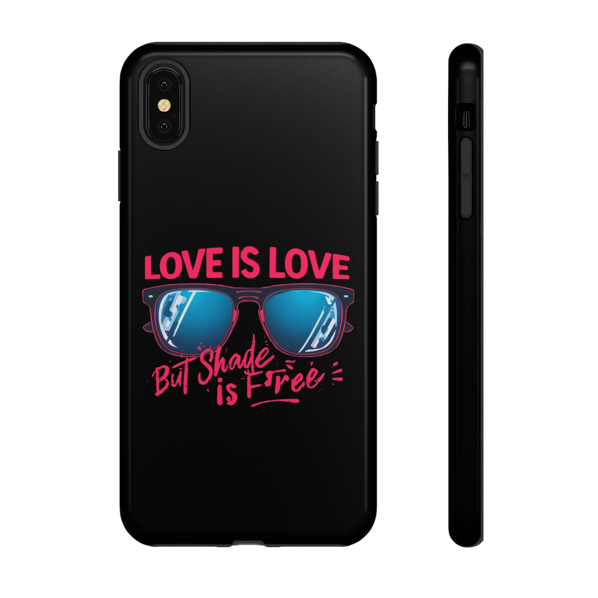 Love Is Love Phone Case, Fun Sunglasses Design, Unique Phone Accessory, Colorful Cell Phone Cover