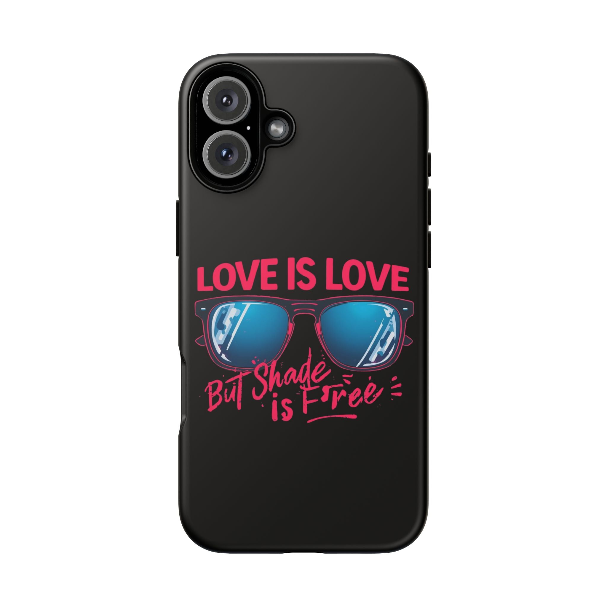 Love Is Love Phone Case, Fun Sunglasses Design, Unique Phone Accessory, Colorful Cell Phone Cover