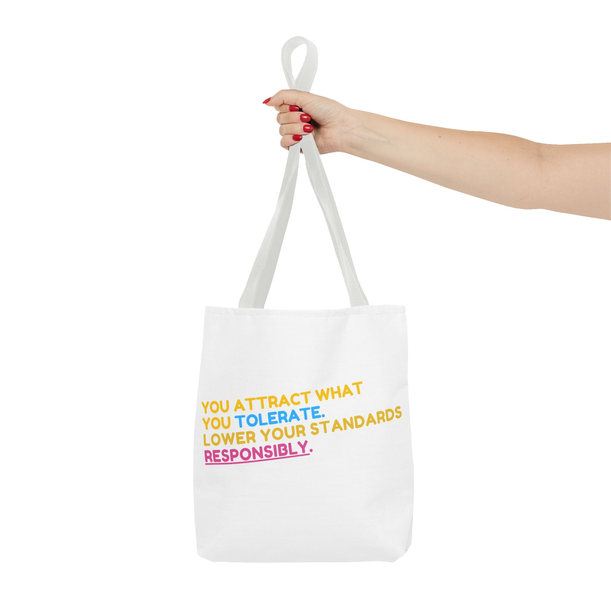 Positive Vibes Tote Bag, Motivational Quote Tote, Eco-Friendly Shopping Bag, Gift for Her, Casual Everyday Use