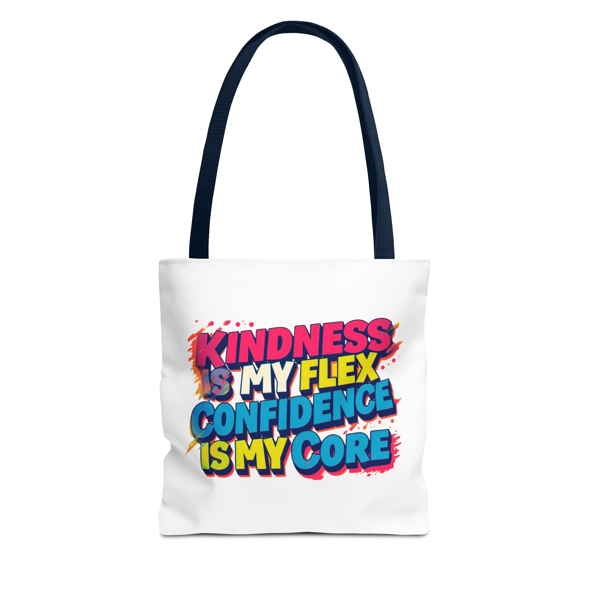 Confidence & Kindness Tote Bag - Motivational AOP Carryall for Every Day, Gift for Friends, Mindfulness, Affirmation, Eco-Friendly