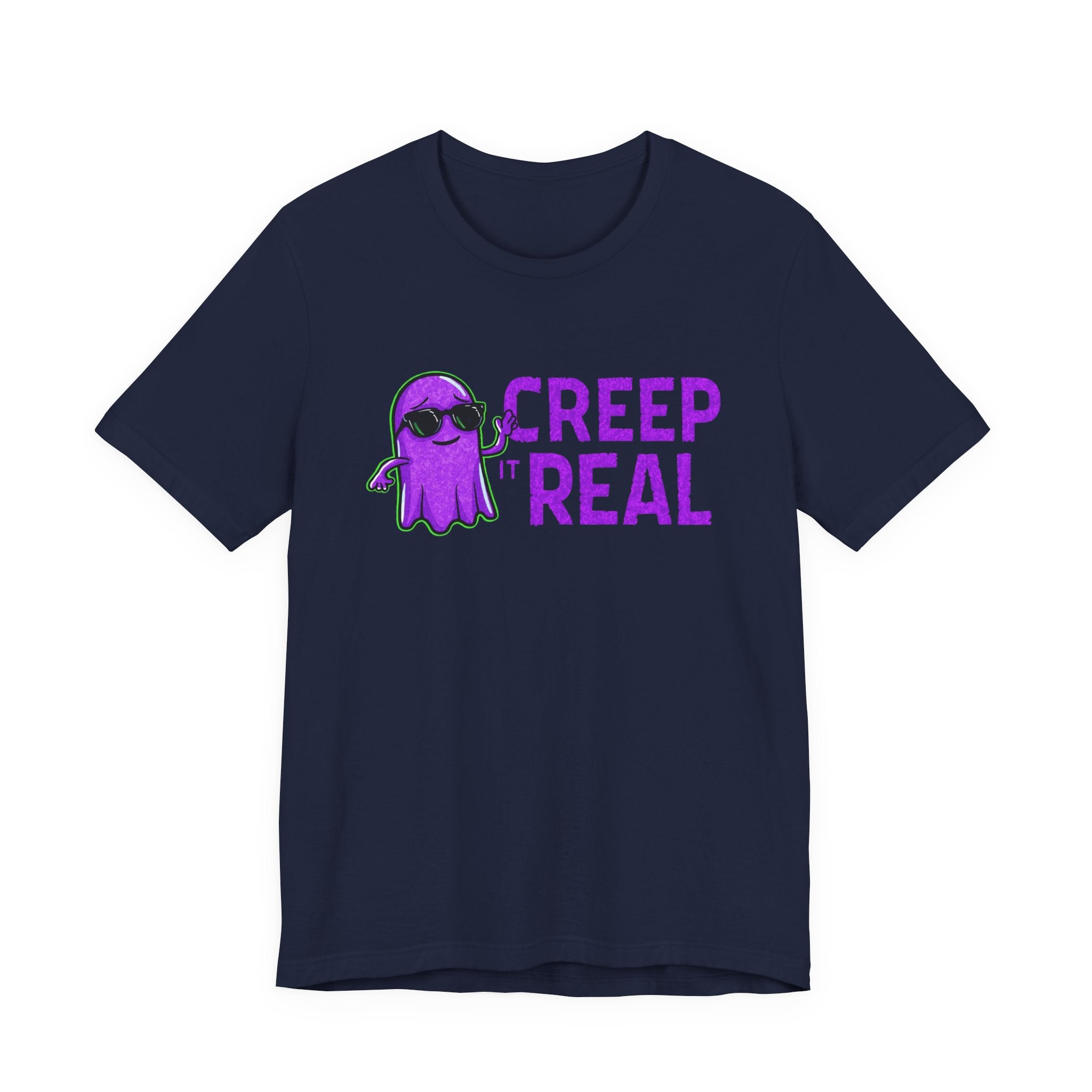Creep It Real Ghost Tee, Halloween Shirt, Funny Tee, Unisex Casual Wear, Gift for Ghost Lovers