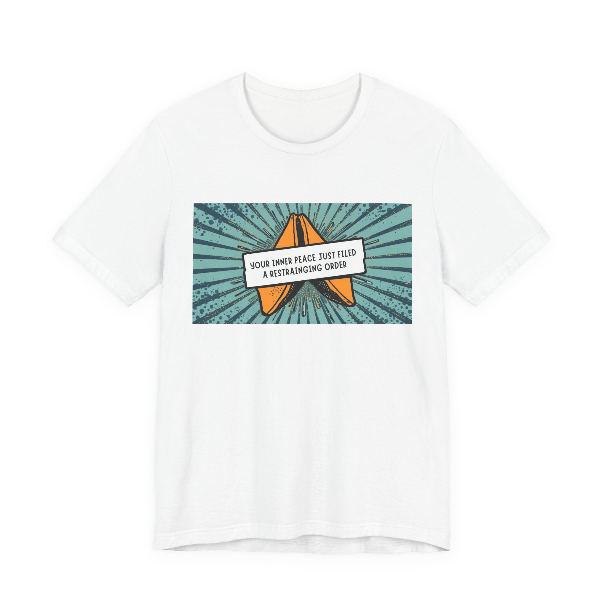 Inner Peace Filed a Restraining Order, Retro Graphic Unisex Tee - Perfect for Movie Nights, Chill Days, Gifts, and Every Occasion