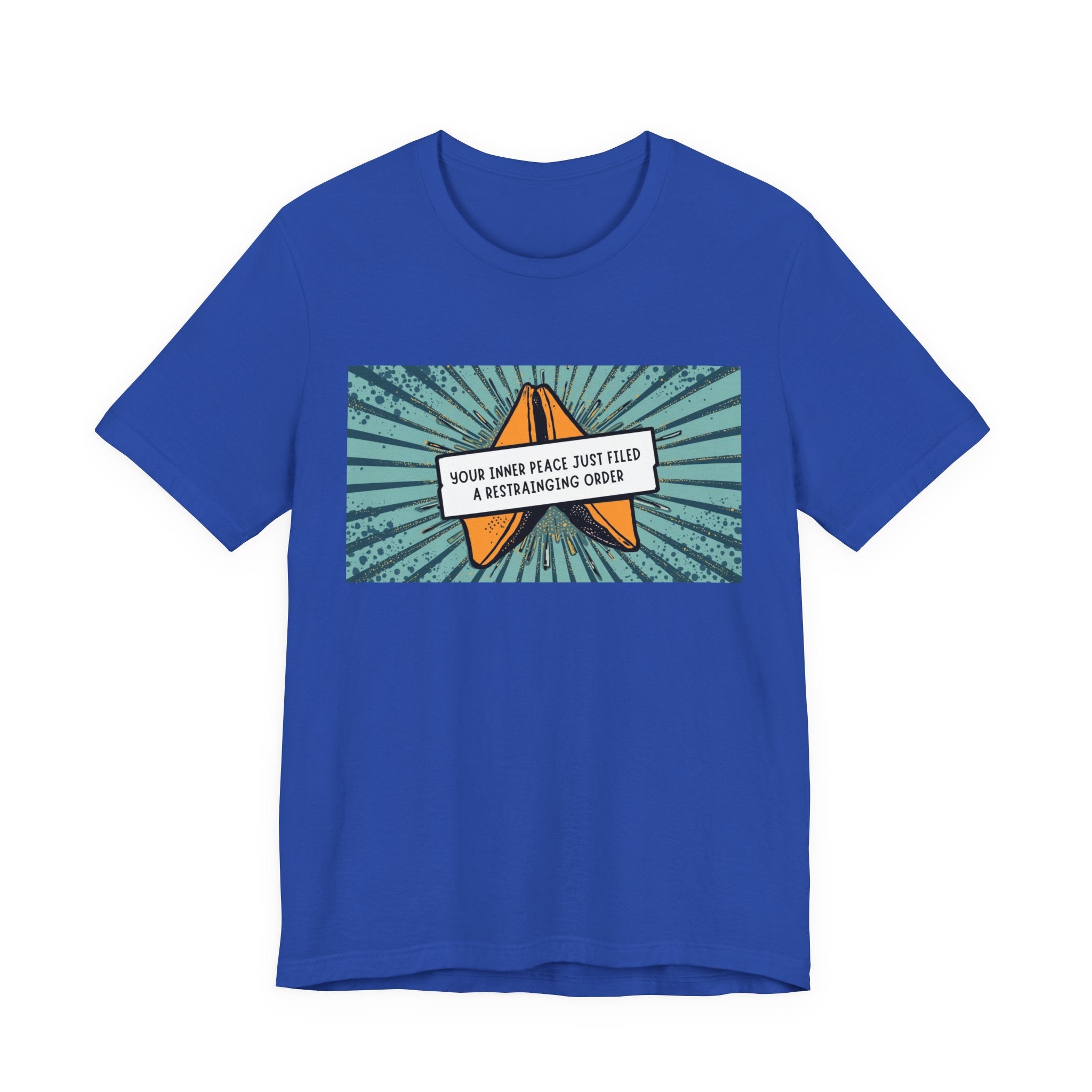 Inner Peace Filed a Restraining Order, Retro Graphic Unisex Tee - Perfect for Movie Nights, Chill Days, Gifts, and Every Occasion