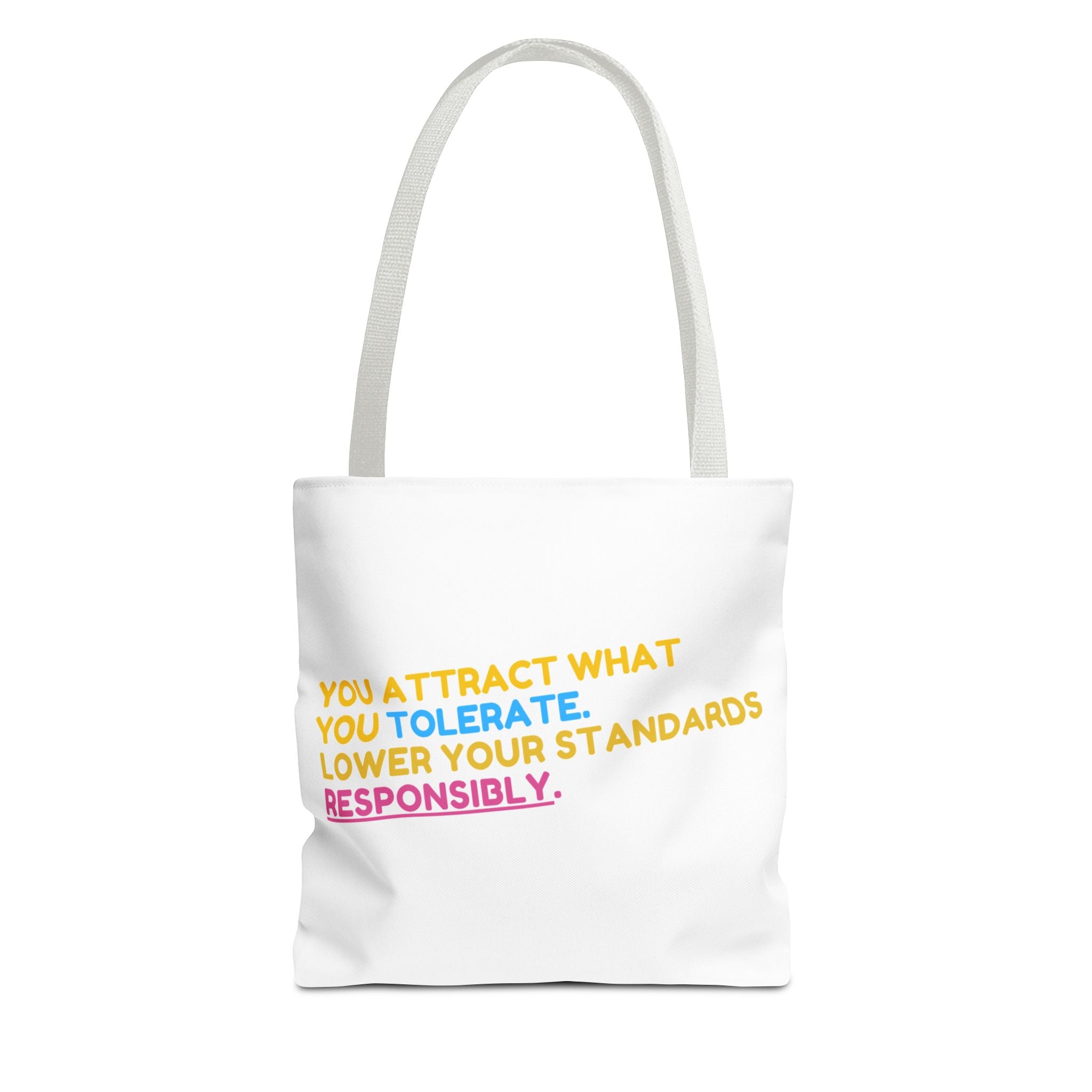 Positive Vibes Tote Bag, Motivational Quote Tote, Eco-Friendly Shopping Bag, Gift for Her, Casual Everyday Use