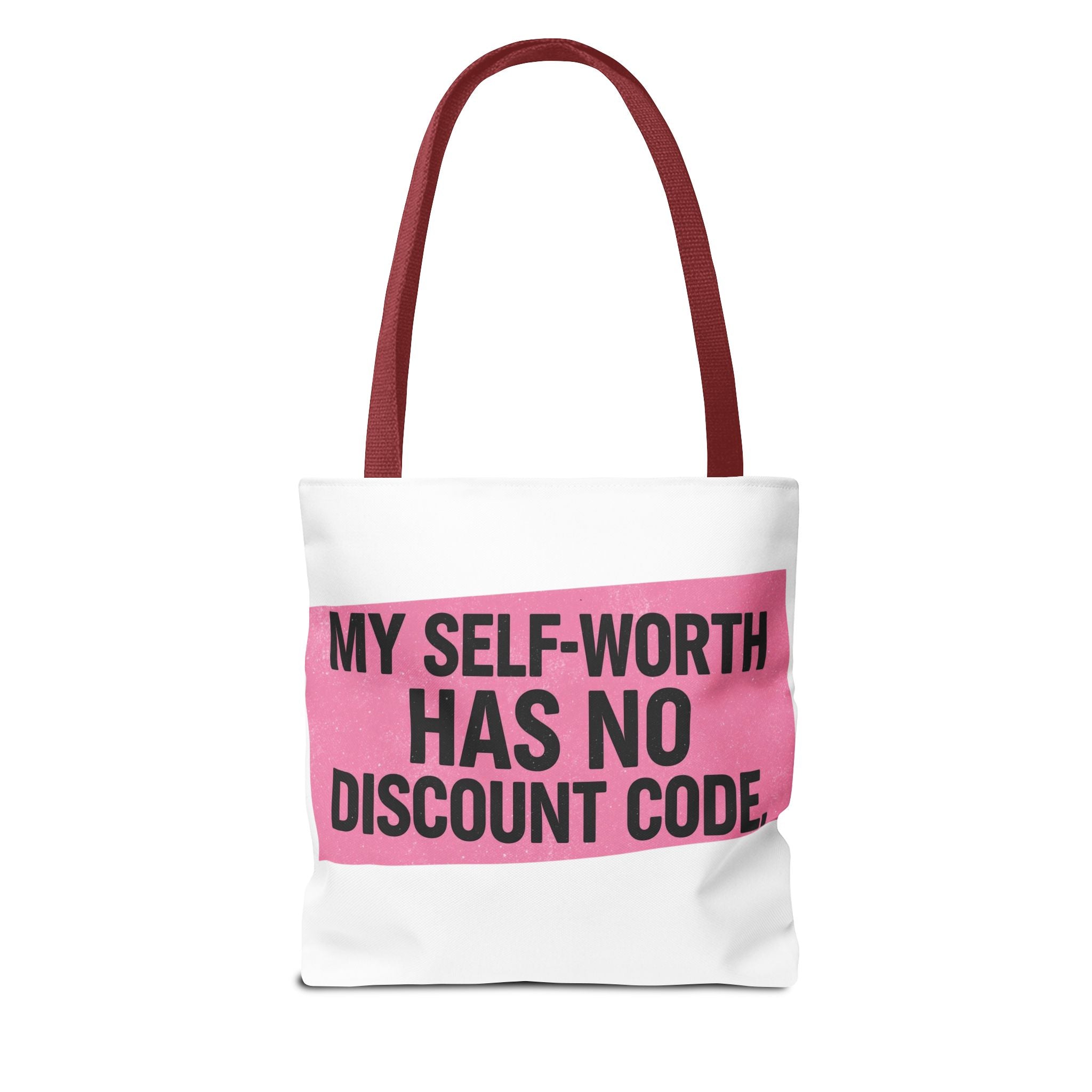 My Self-Worth Has No Discount Code - Empowering Tote Bag, Self love and body positive inspirational tote
