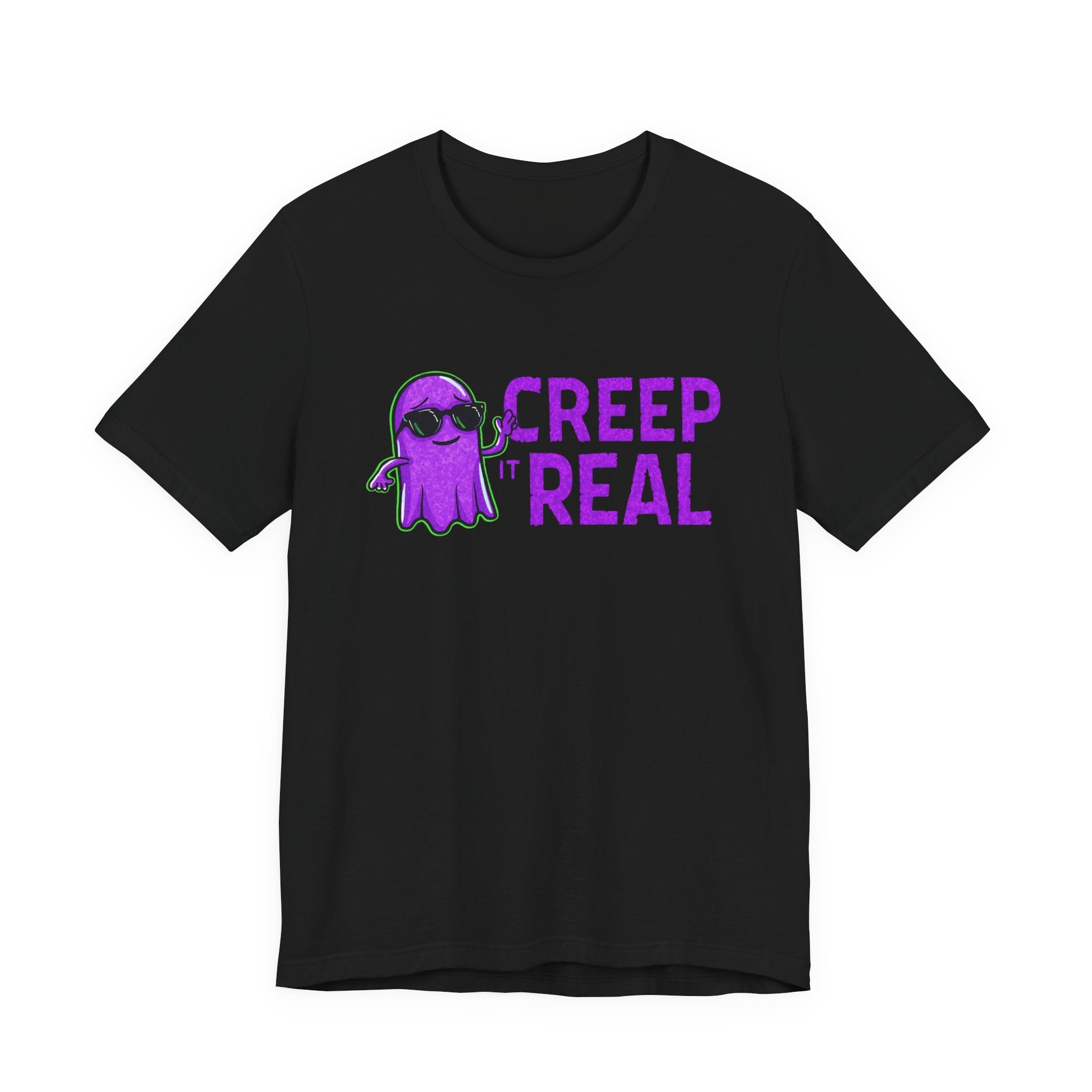 Creep It Real Ghost Tee, Halloween Shirt, Funny Tee, Unisex Casual Wear, Gift for Ghost Lovers