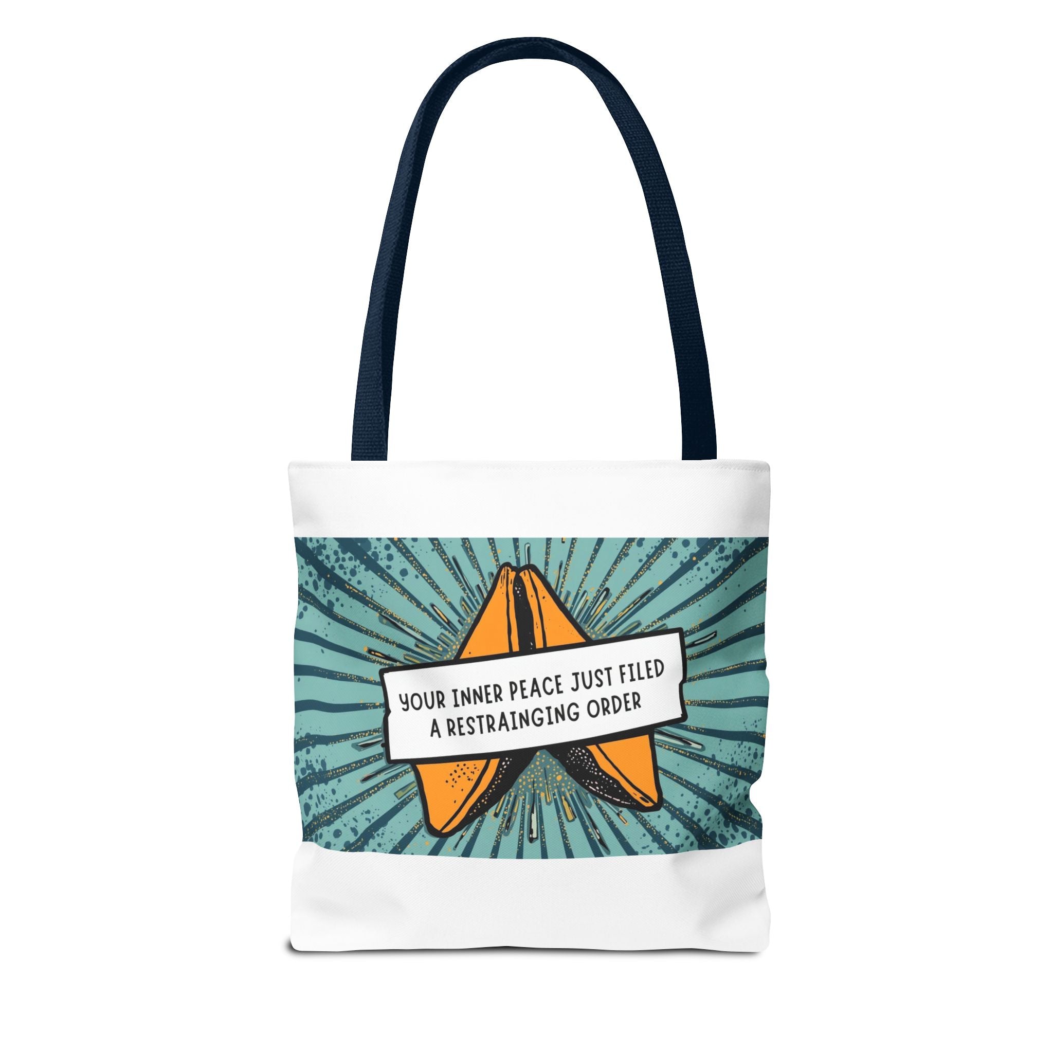 Funny Quote Tote Bag, Humorous Shopping Bag, Gift for Friends, Tote with Restraining Order Theme, Sassy Reusable Bag